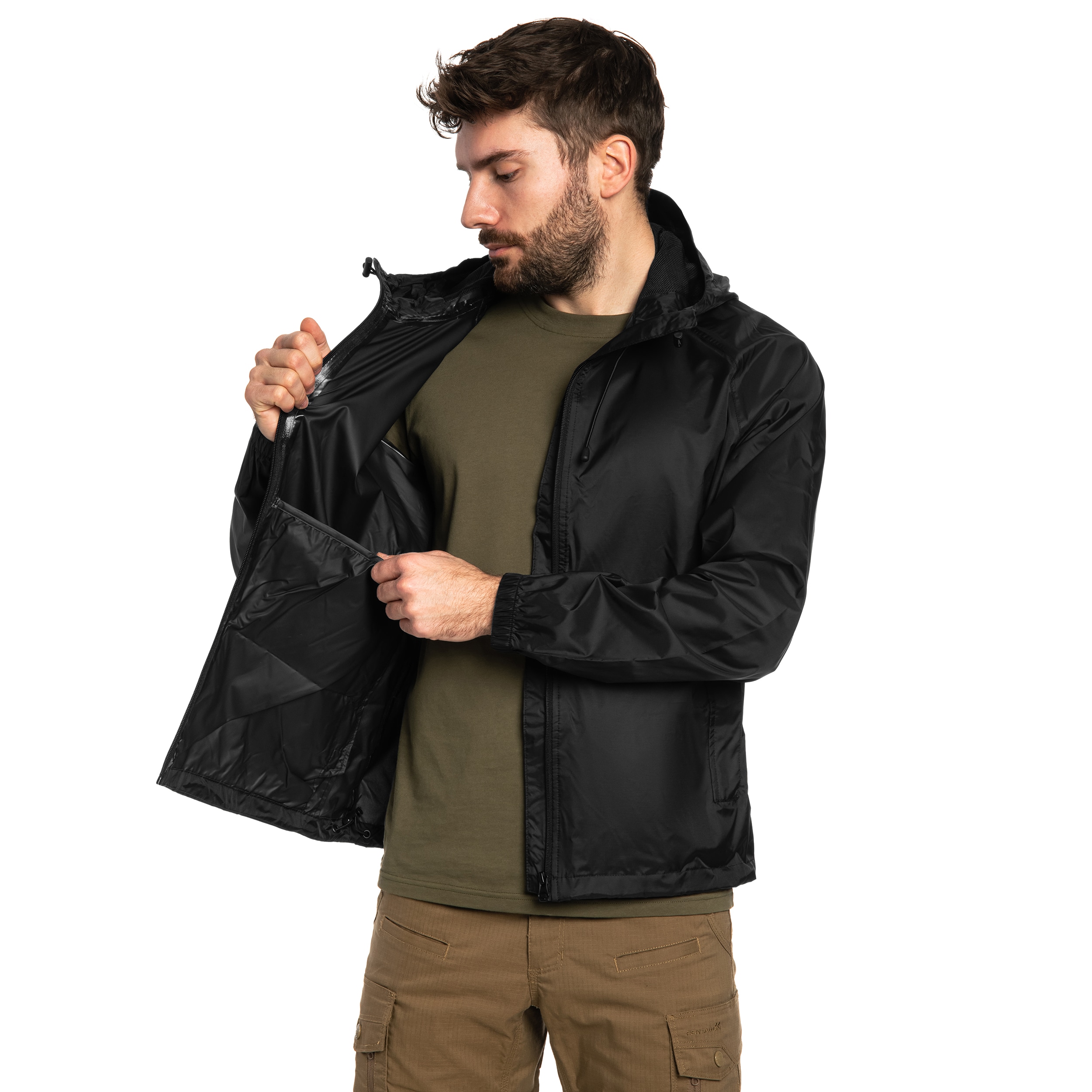 Kurtka Mil-Tec Wet Weather Jacket Quickpack - Black