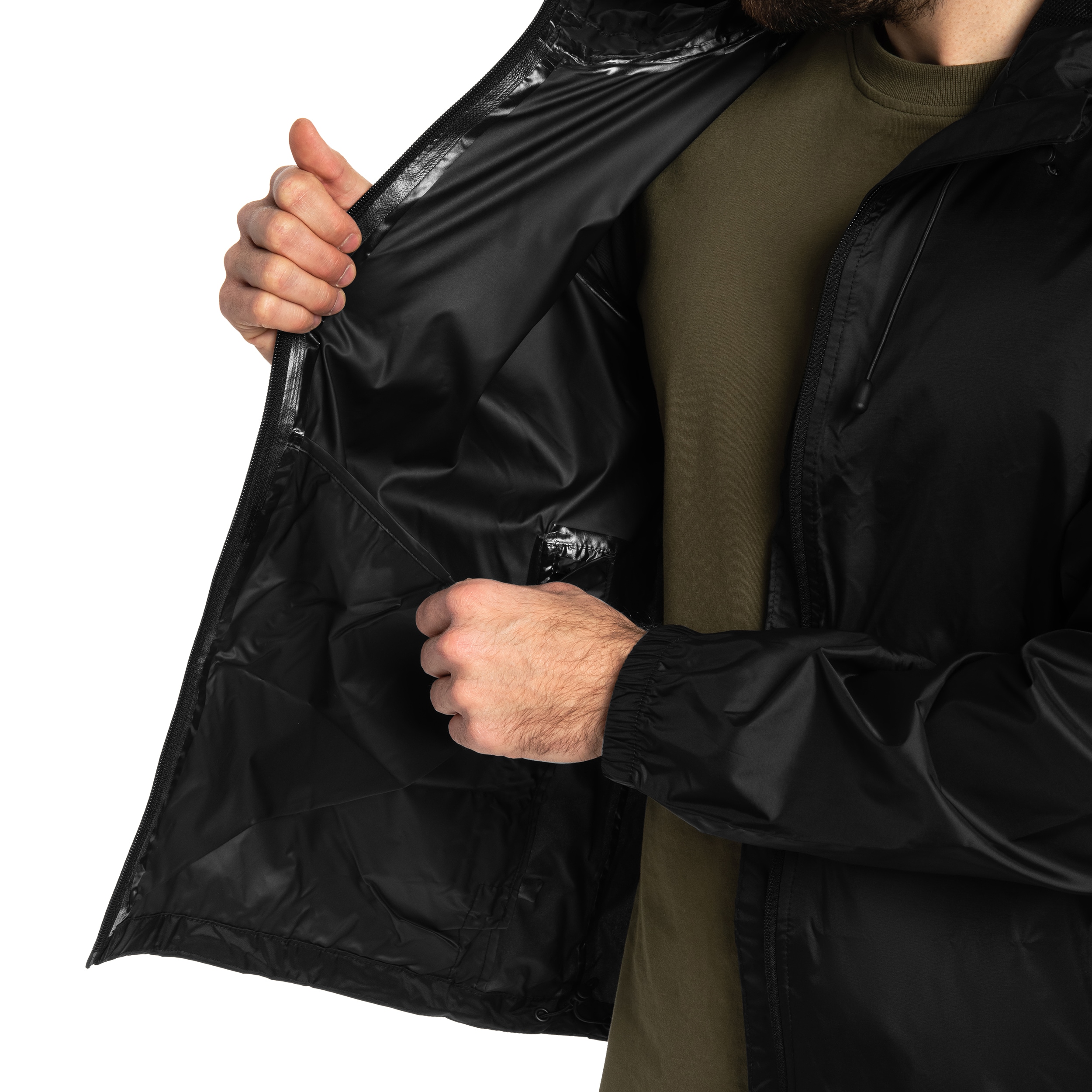 Kurtka Mil-Tec Wet Weather Jacket Quickpack - Black