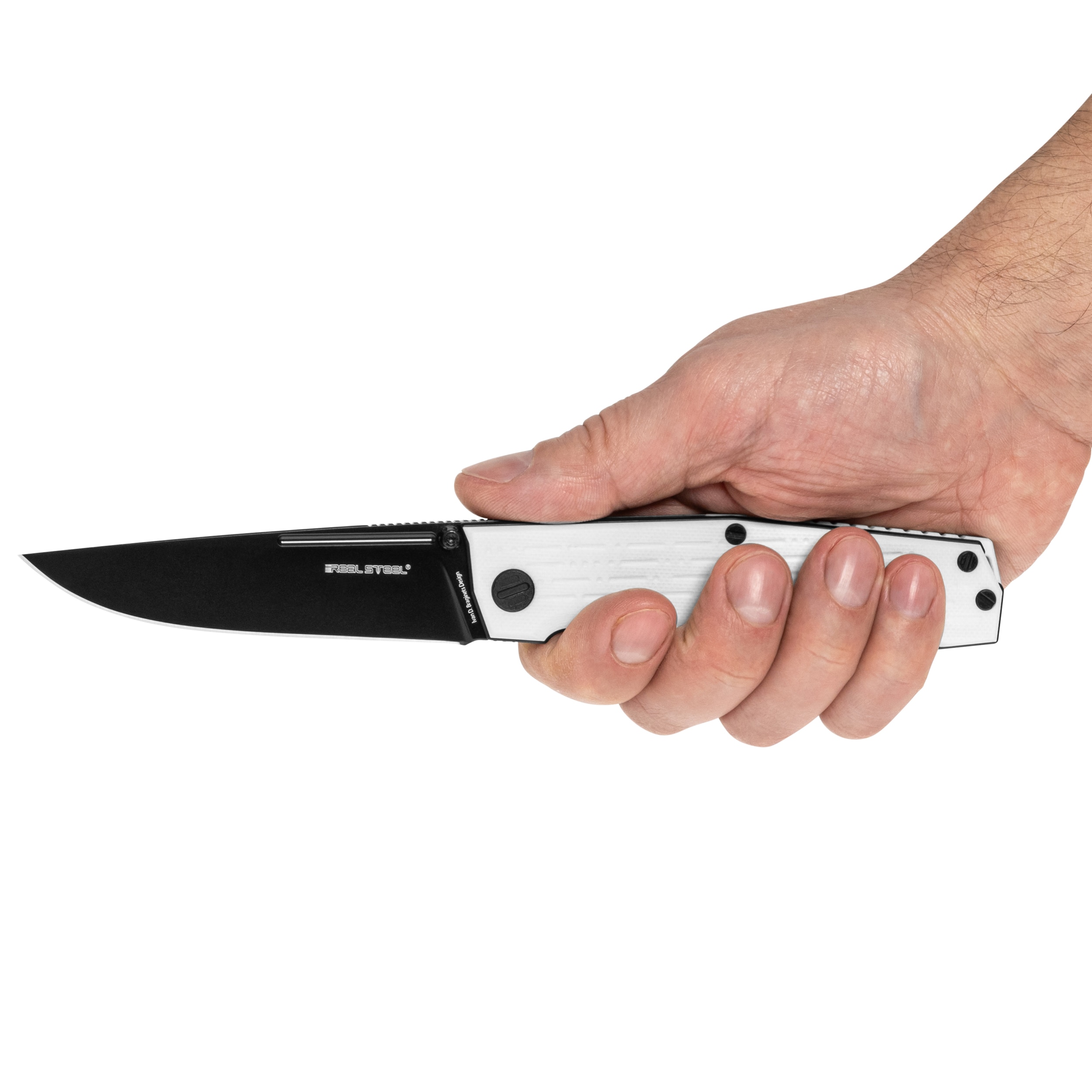Nóż składany Real Steel Rokot G10 - White