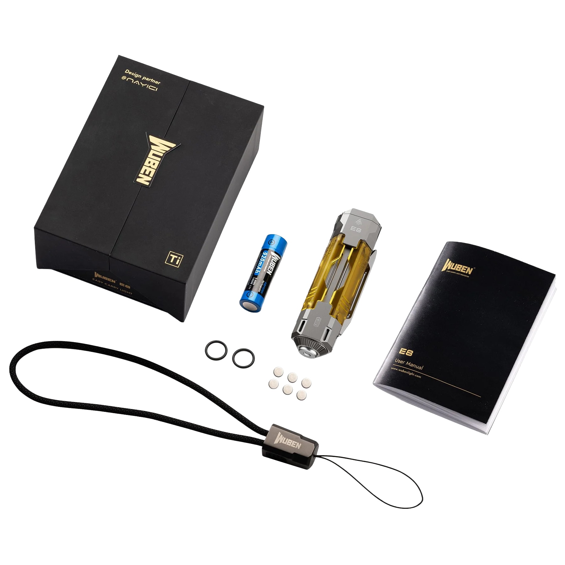 Latarka Wuben E8 Black - 1300 lumenów