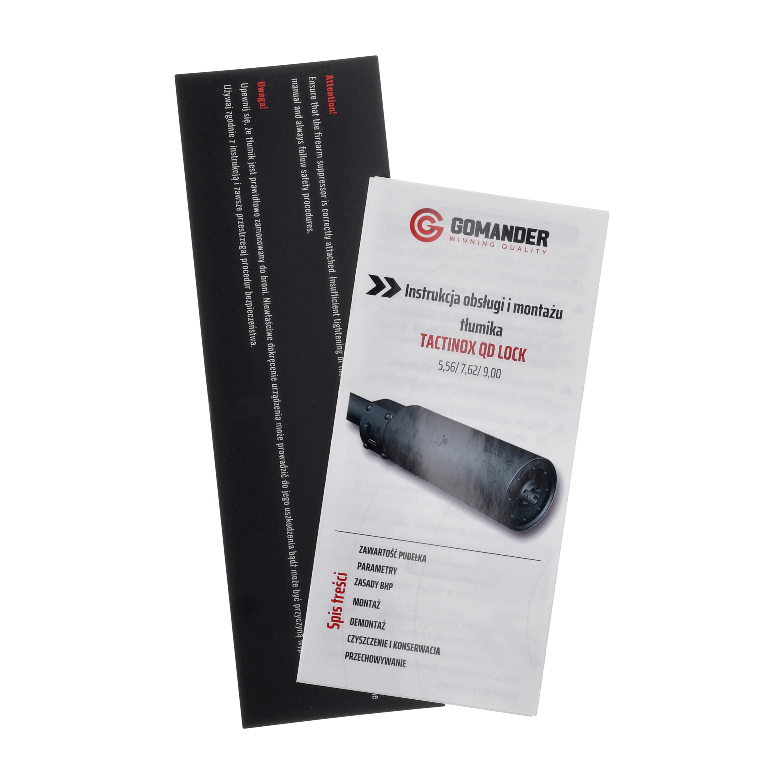 Tłumik dźwięku Gomander Tactinox QD-Lock L 9 mm PCC - Black