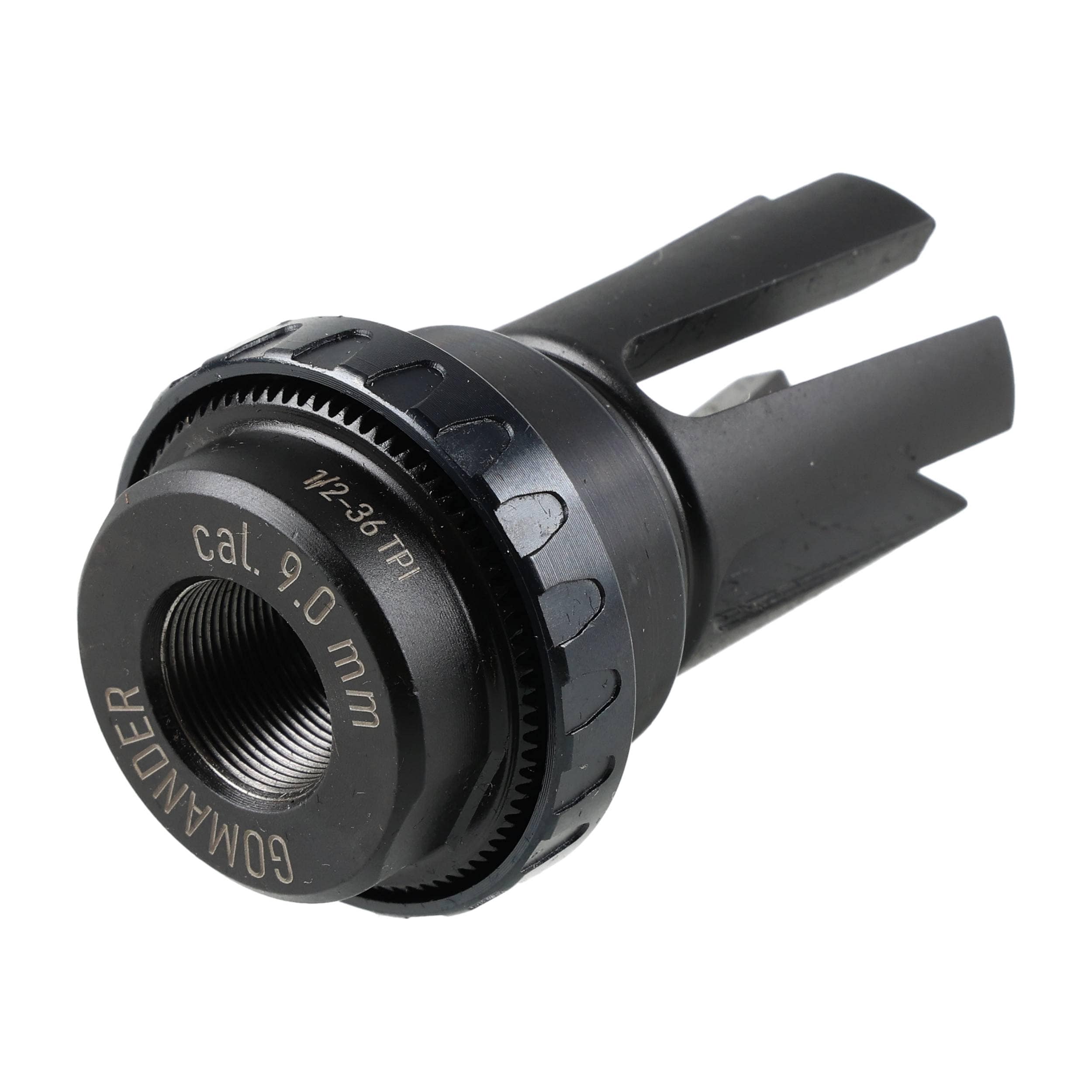 Tłumik płomienia Gomander Quadron S 9 mm 1/2-36 TPI - Black