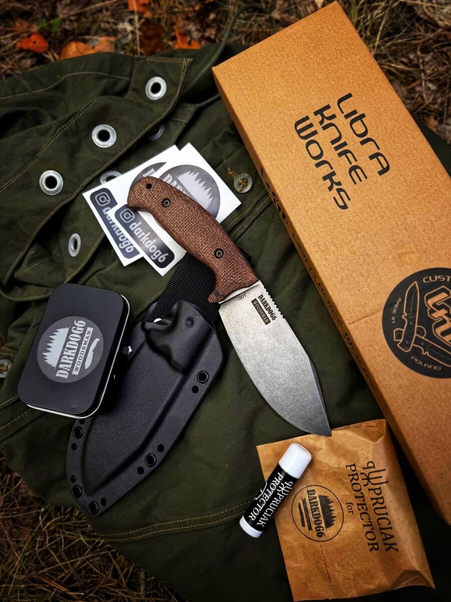 Ніж LKW Woodsman By DARKdog6 Set - Brown Micarta