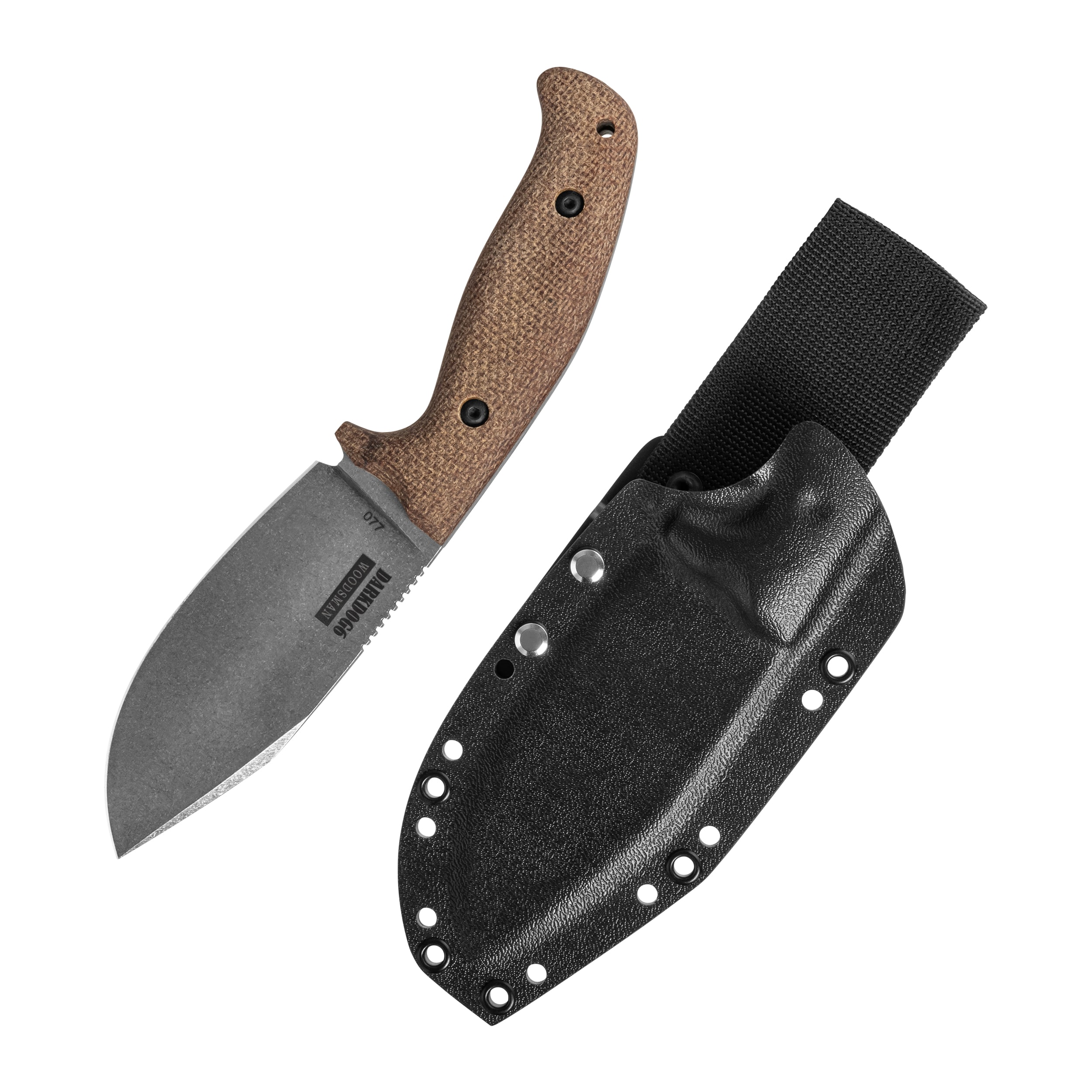 Nóż LKW Woodsman By DARKdog6 Set - Brown Micarta