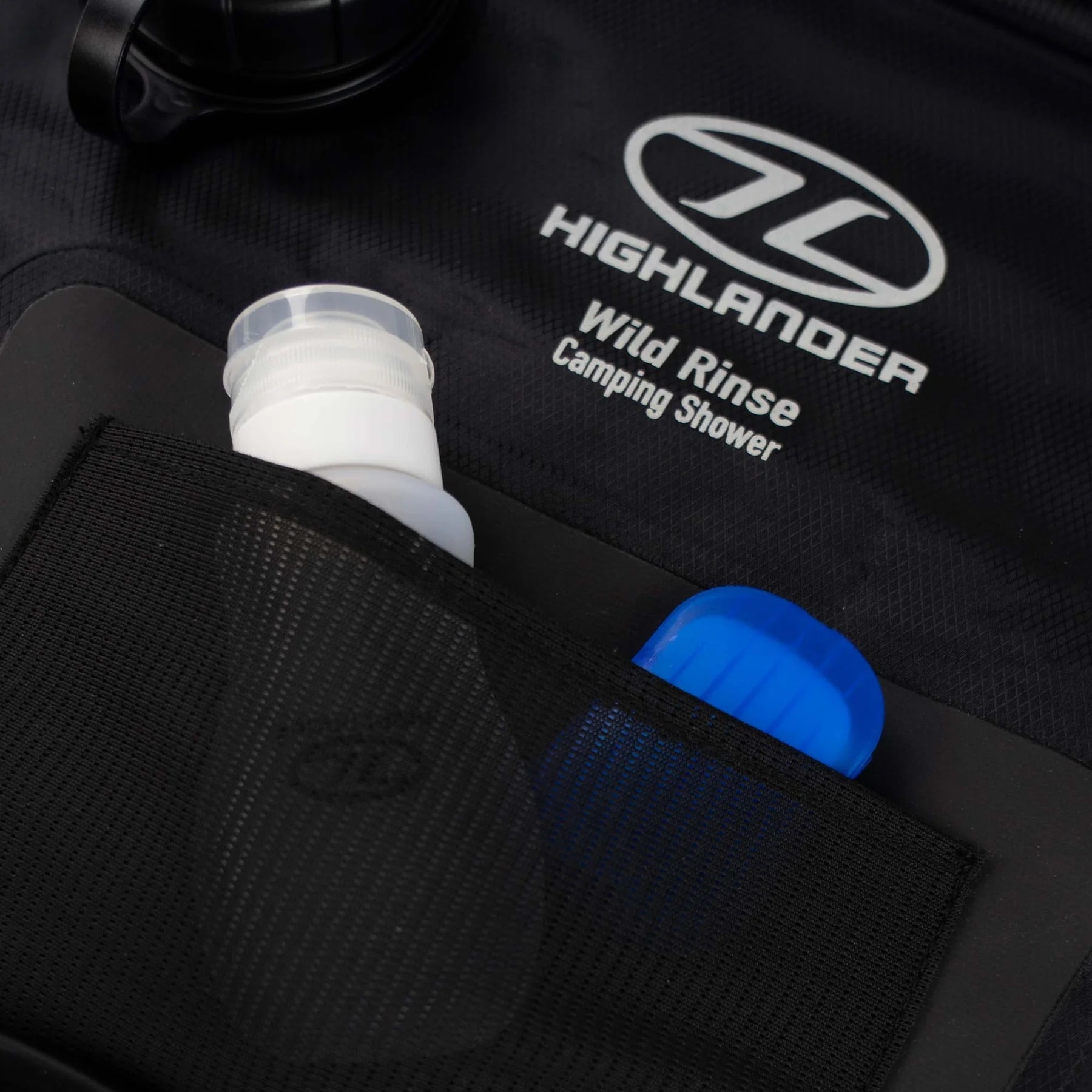 Prysznic turystyczny Highlander Outdoor Wild Rinse Camping Solar 15 l - Black