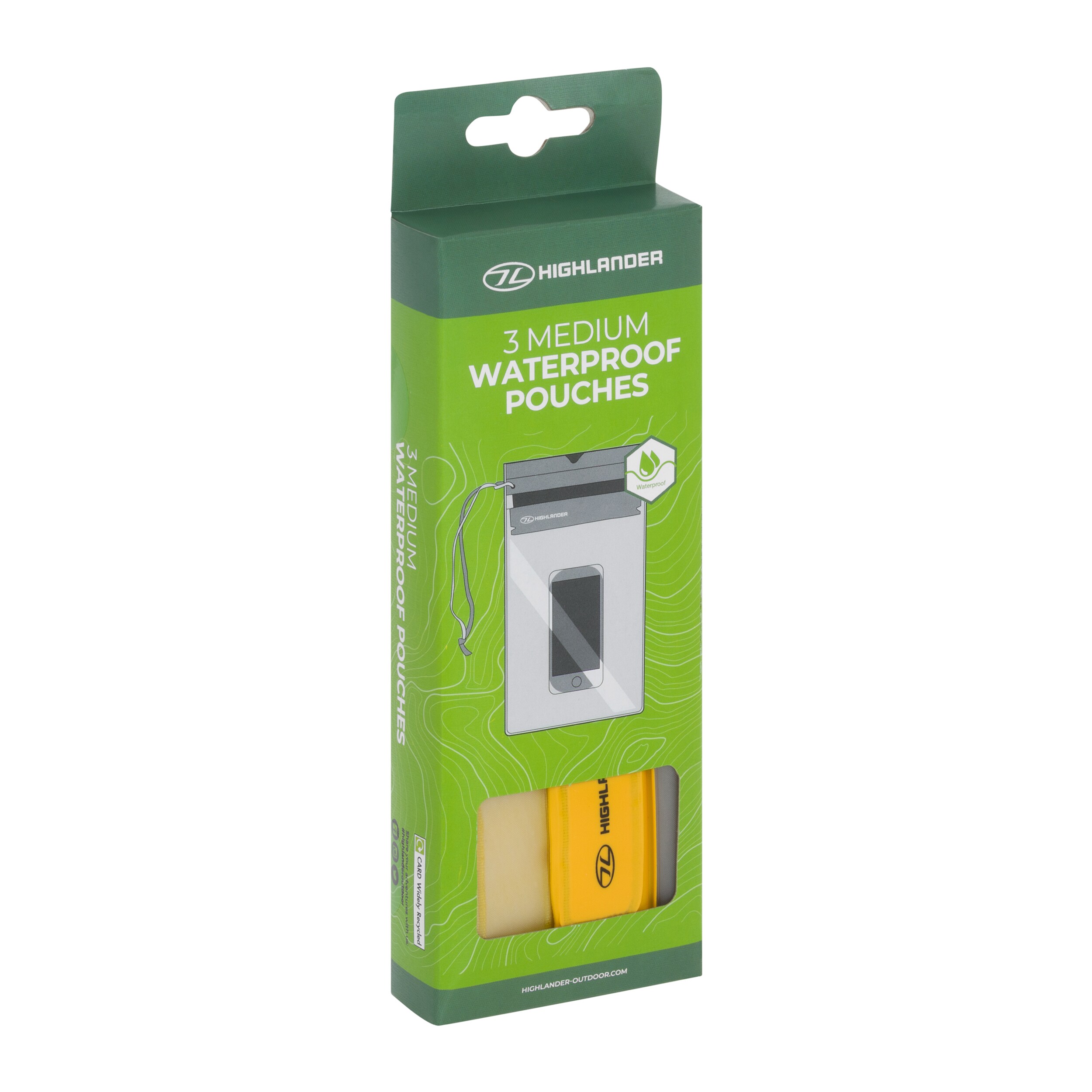 Pokrowiec wodoodporny Highlander Outdoor PVC Pouch Medium Yellow - 3 szt.