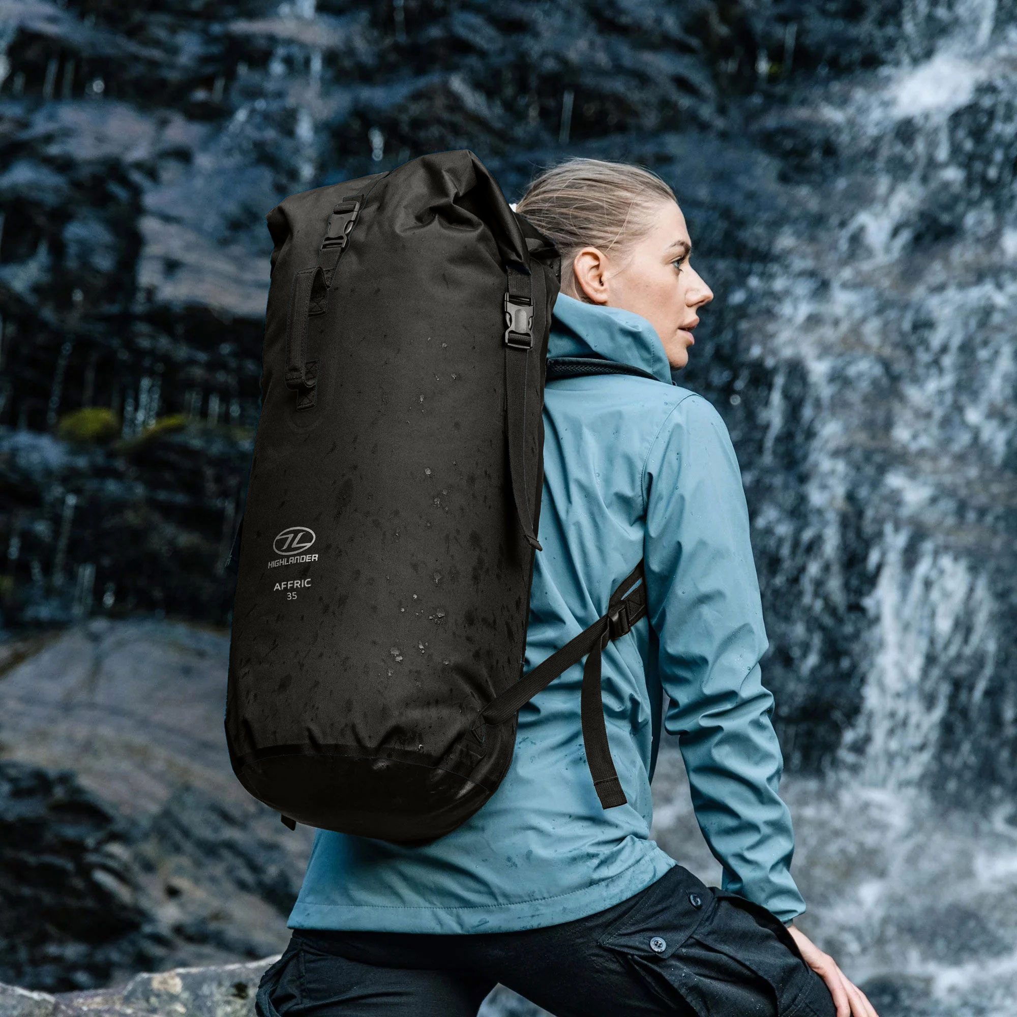 Plecak wodoodporny Highlander Outdoor Affric 35 l - Black