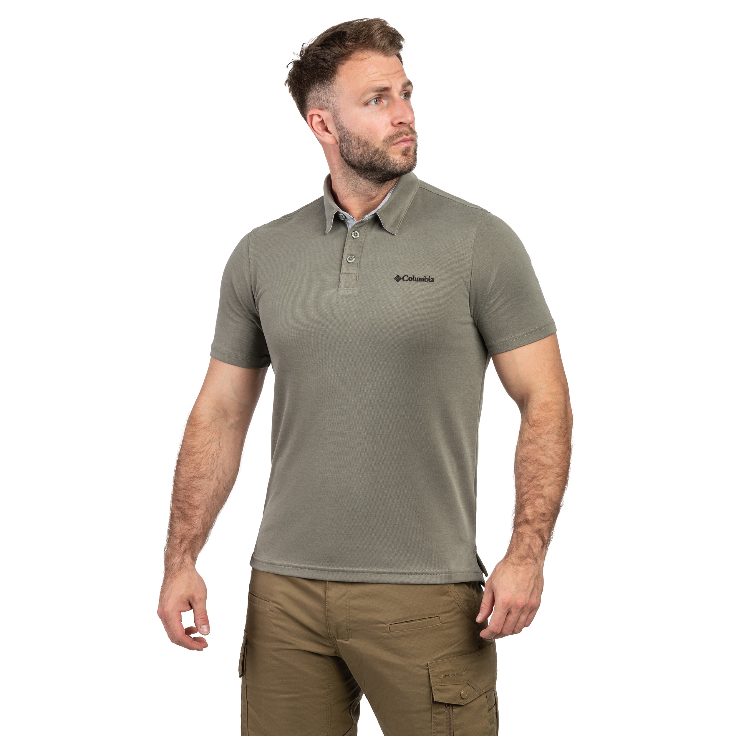 Koszulka polo Columbia Nelson Point - Stone Green