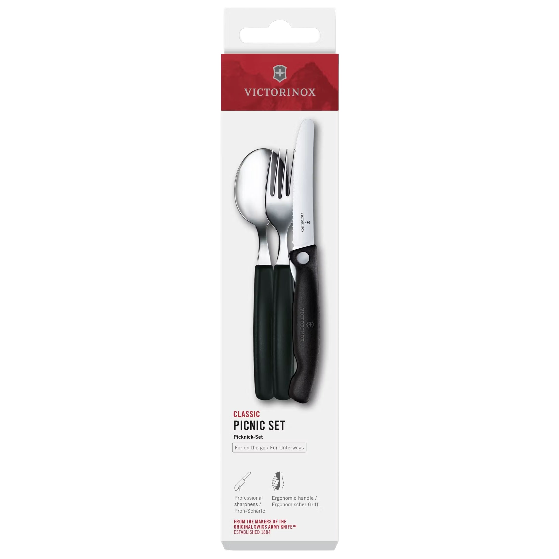 Zestaw sztućców Victorinox Picnic Classic - Black