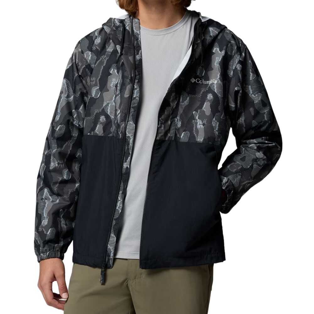 Kurtka Columbia Spire Valley Novelty Windbreaker - Black Treebark/Black