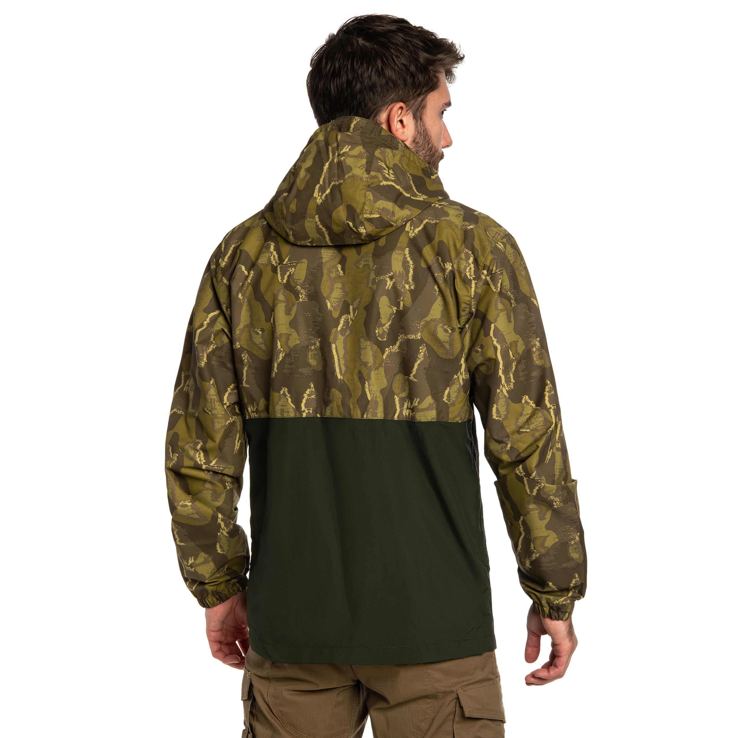 Kurtka Columbia Spire Valley Novelty Windbreaker - Mossy Green Treebark/Greenscape
