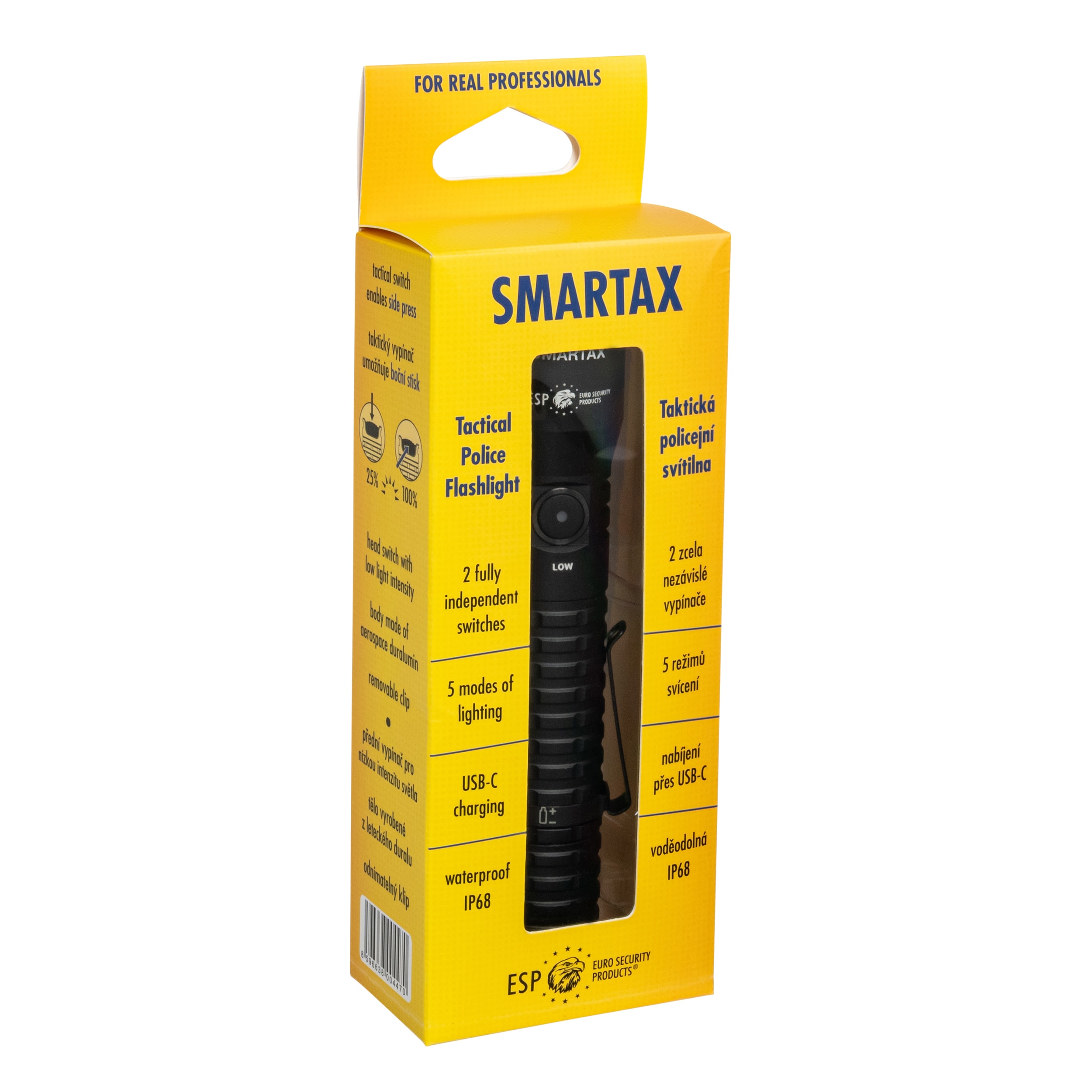 Тактичний ліхтарик ESP Smartax Black - 1800 люменів