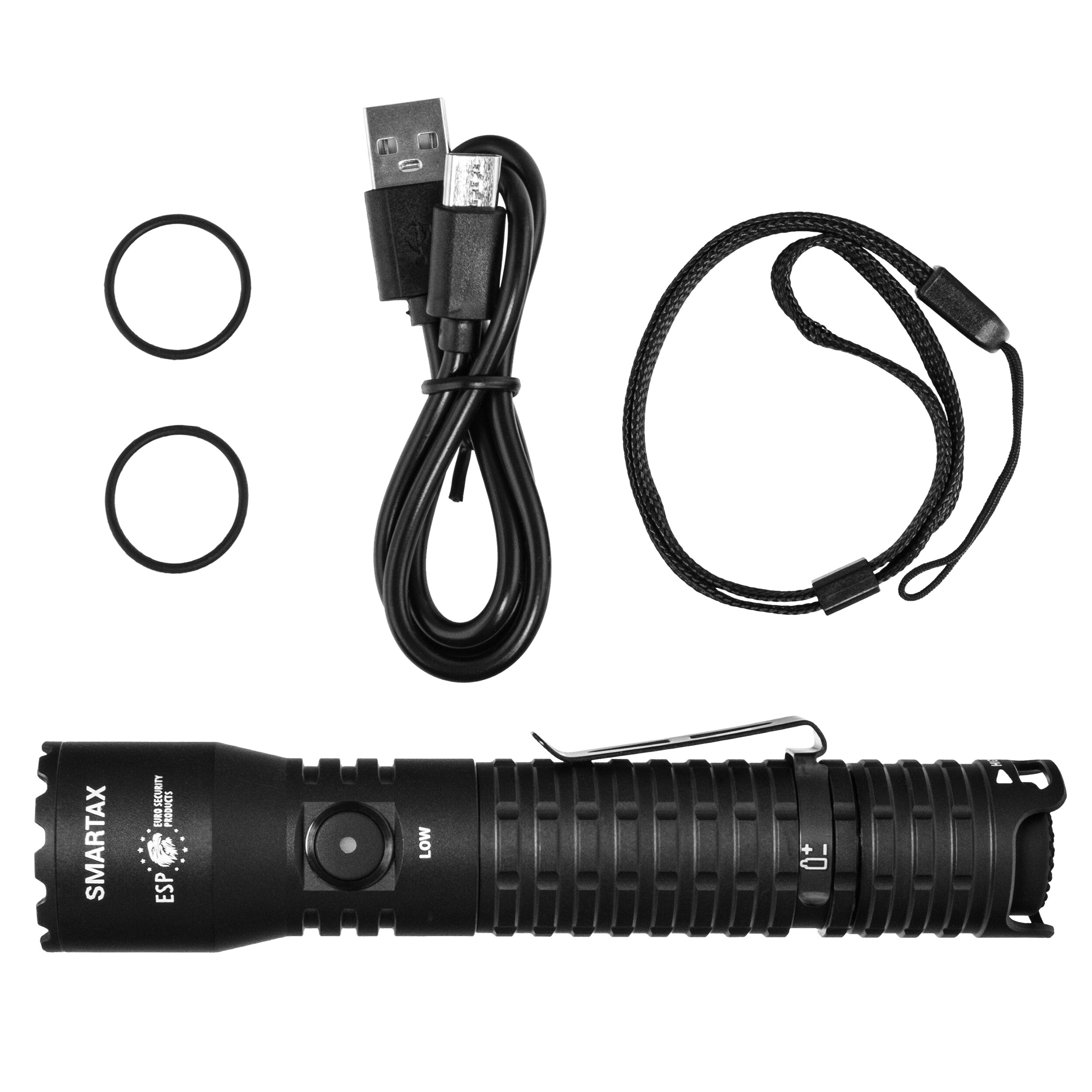 Тактичний ліхтарик ESP Smartax Black - 1800 люменів