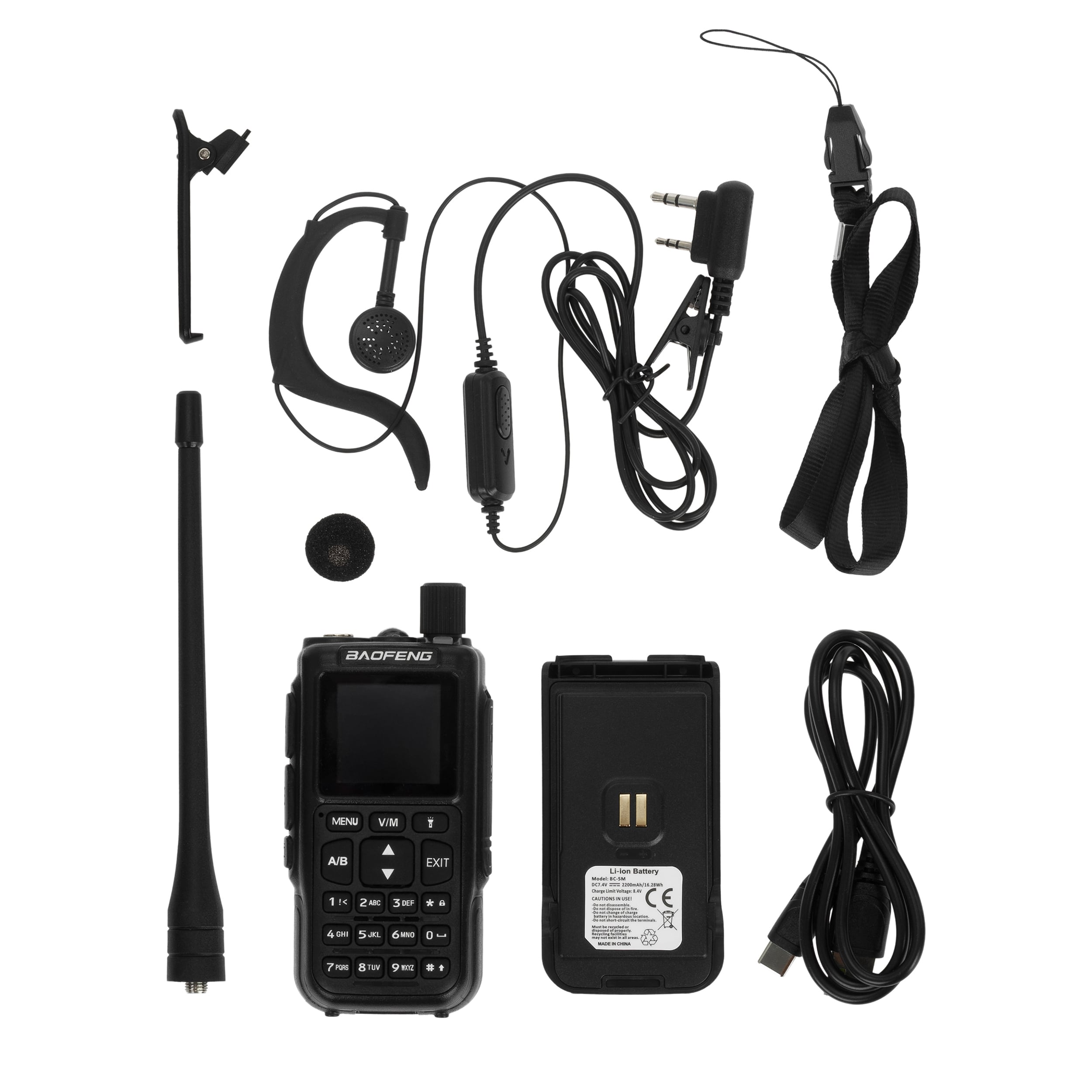 Радіостанція Baofeng EU-5R Mini 2200 мАг - Black