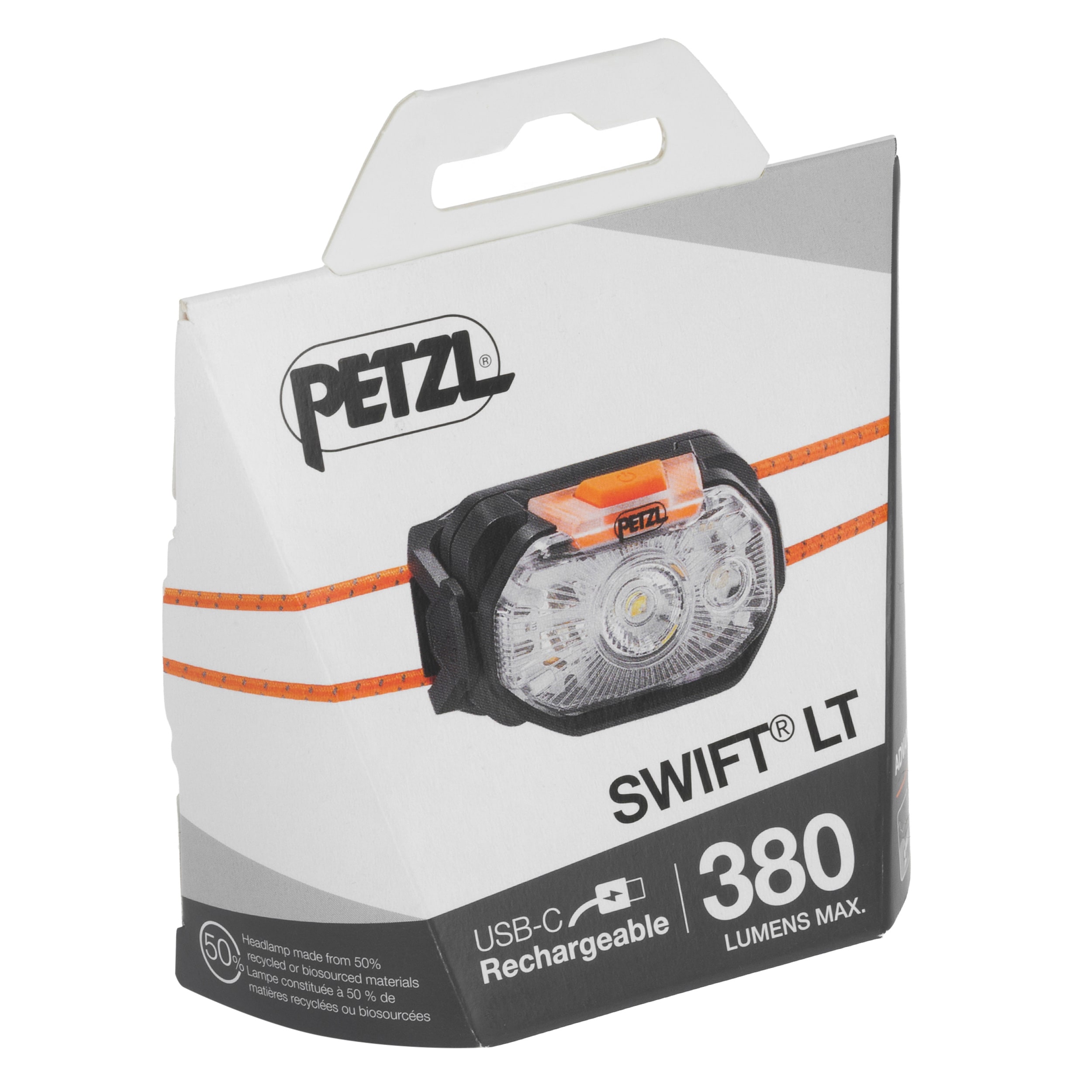 Latarka czołowa Petzl Swift LT Black - 380 lumenów