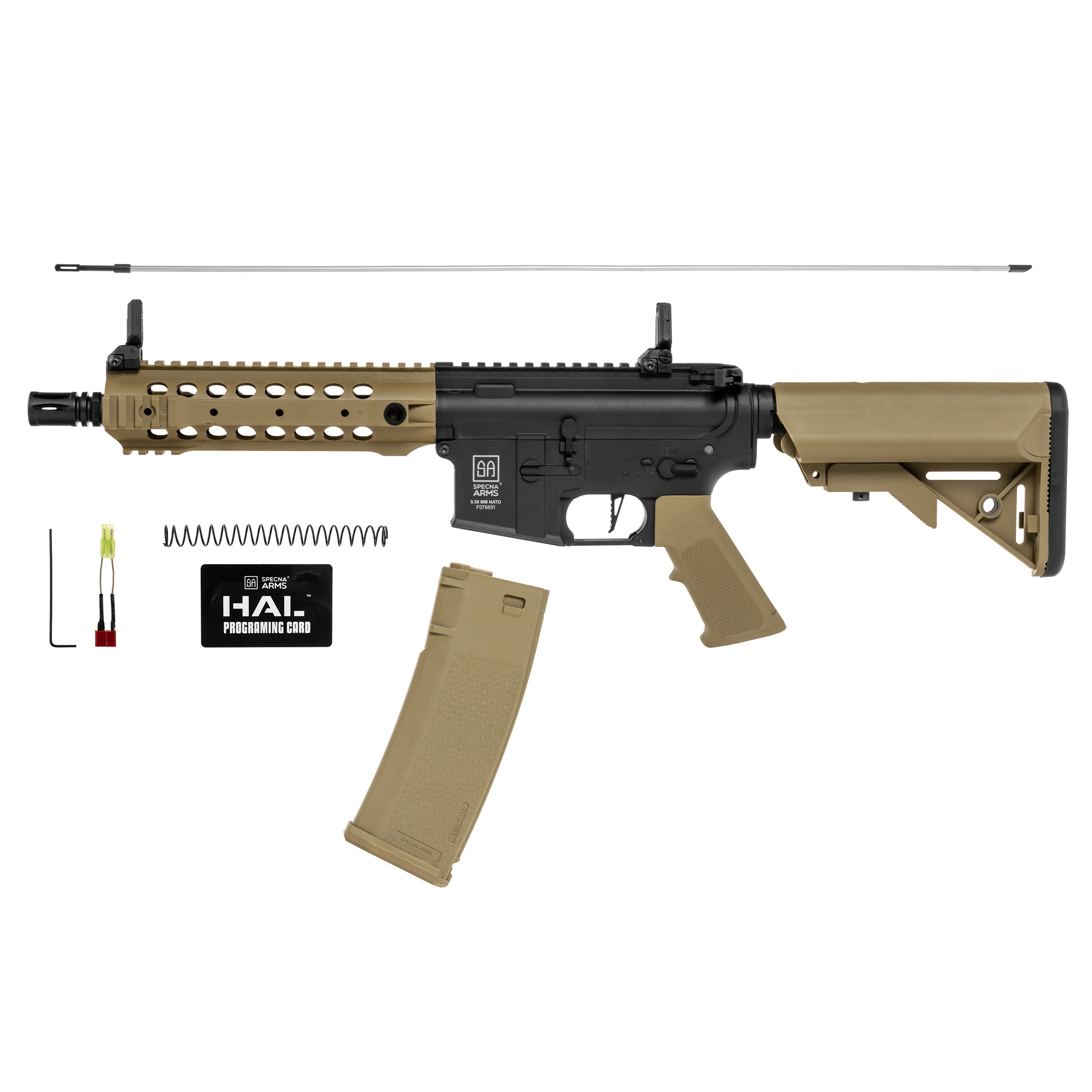 Karabinek szturmowy AEG Specna Arms SA-F01 Flex HAL ETU Gen. 2 - Half Tan