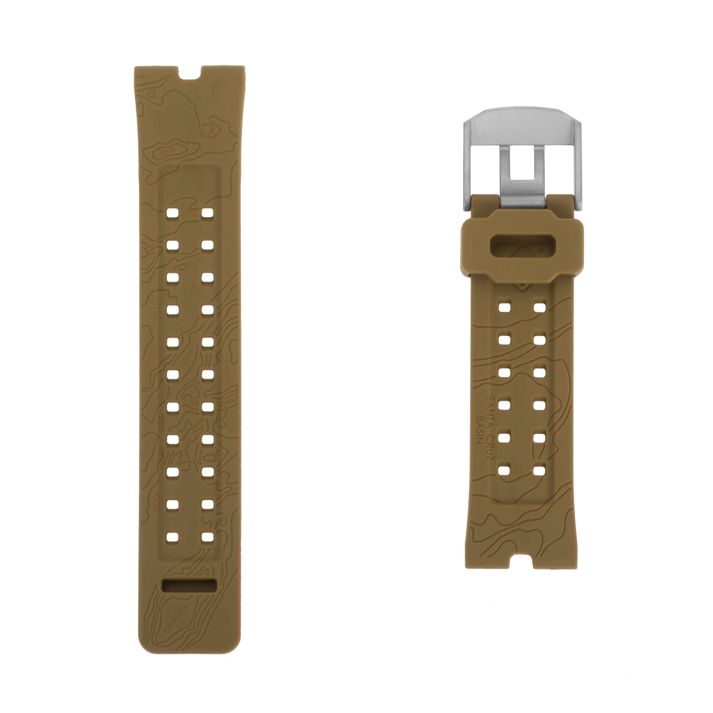 Pasek do zegarka Hazard 4 Nautical TPR - Coyote/Stainless Steel Buckle
