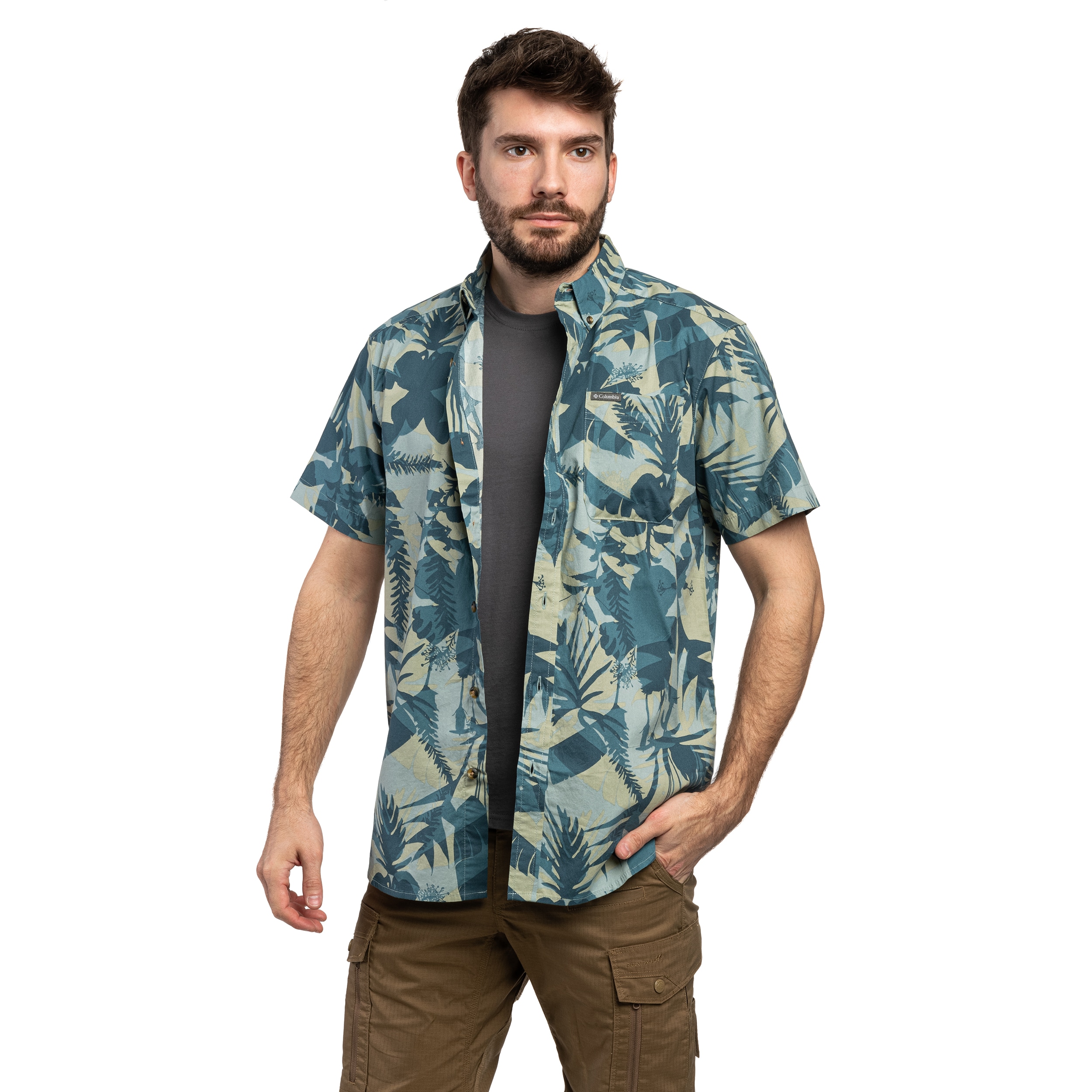 Сорочка Columbia Rapid Rivers Printed Short Sleeve - Everblue