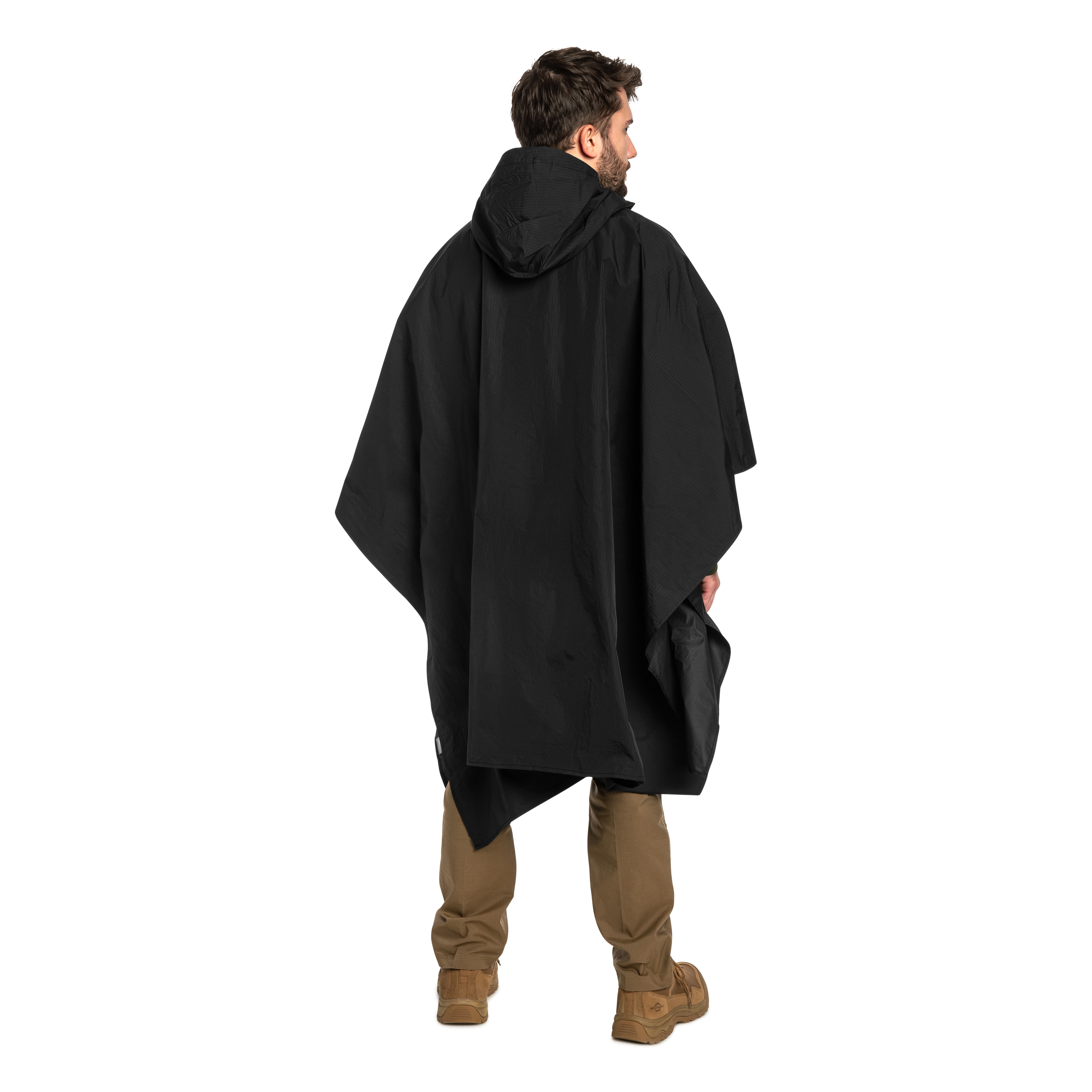 Ponczo Alpha Industries Packable Rain Cape - Black