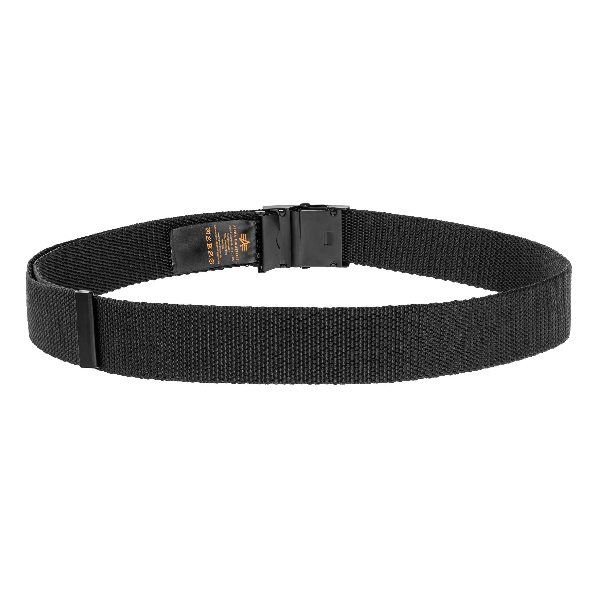 Pas Alpha Industries Heavy Duty Belt Logo - Black/Black