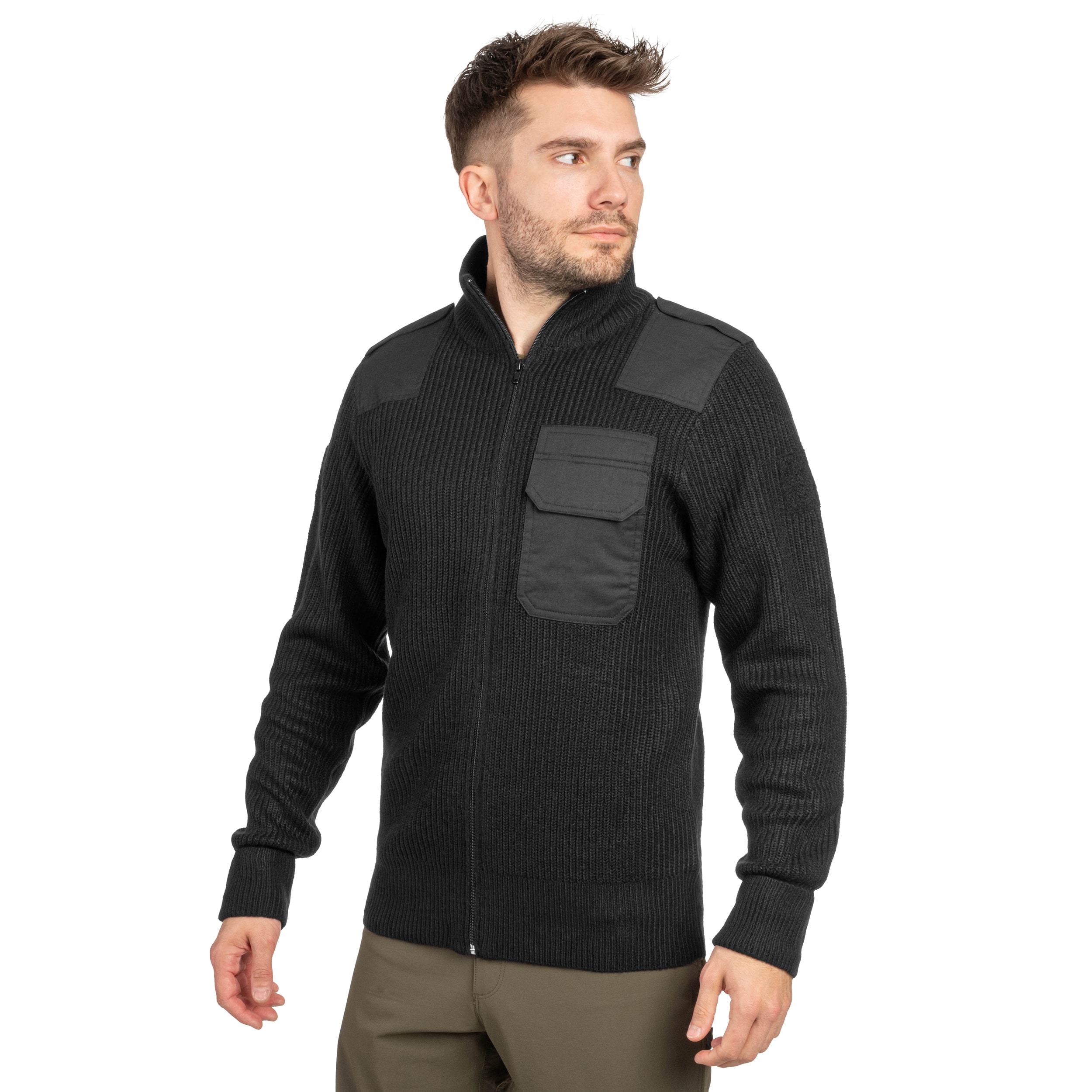 Sweter Brandit BW Cardigan - Black