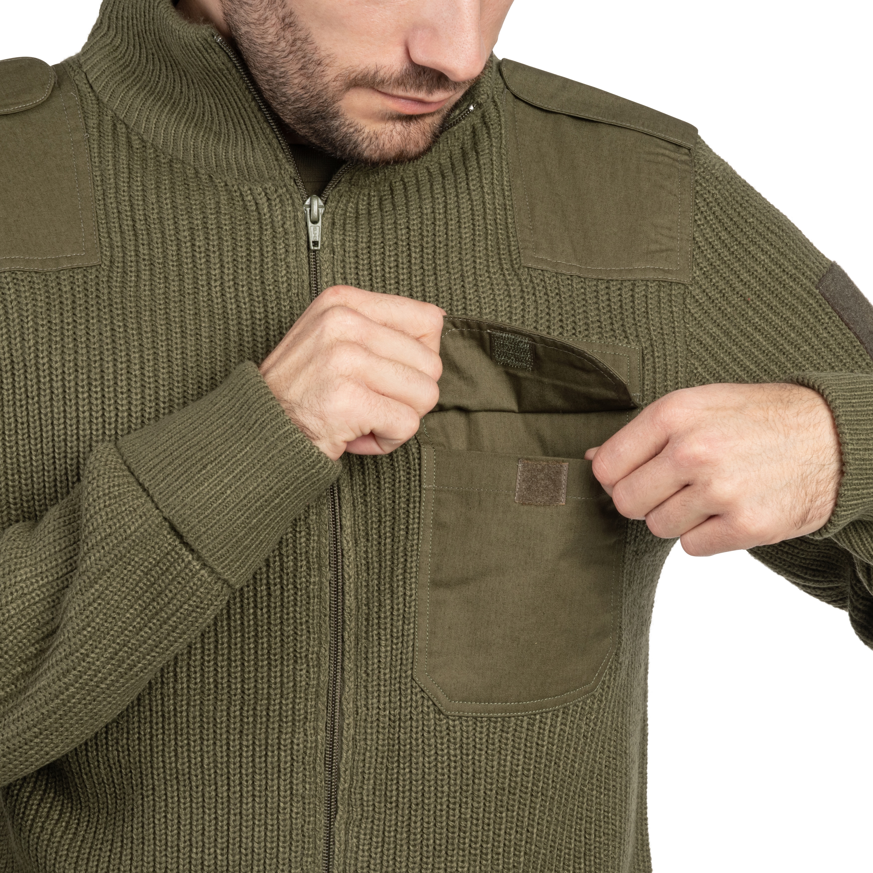 Sweter Brandit BW Cardigan - Olive