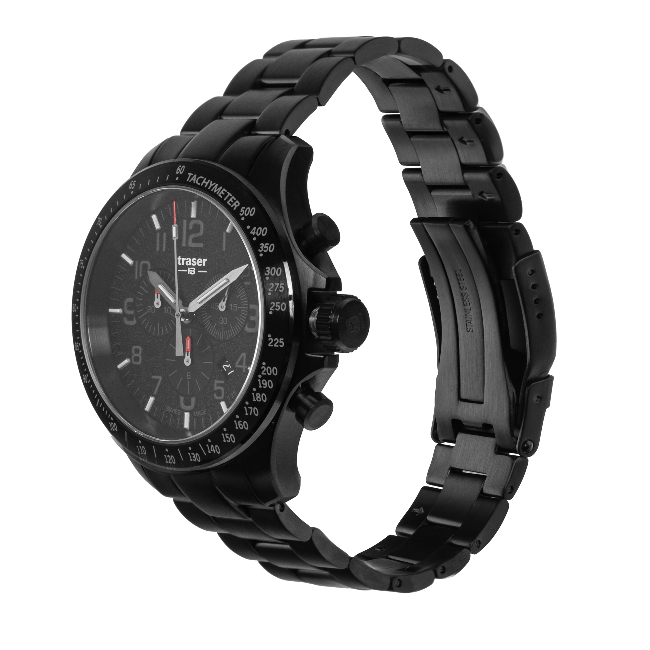 Zegarek Traser P67 Officer Pro Chronograph SS - Black
