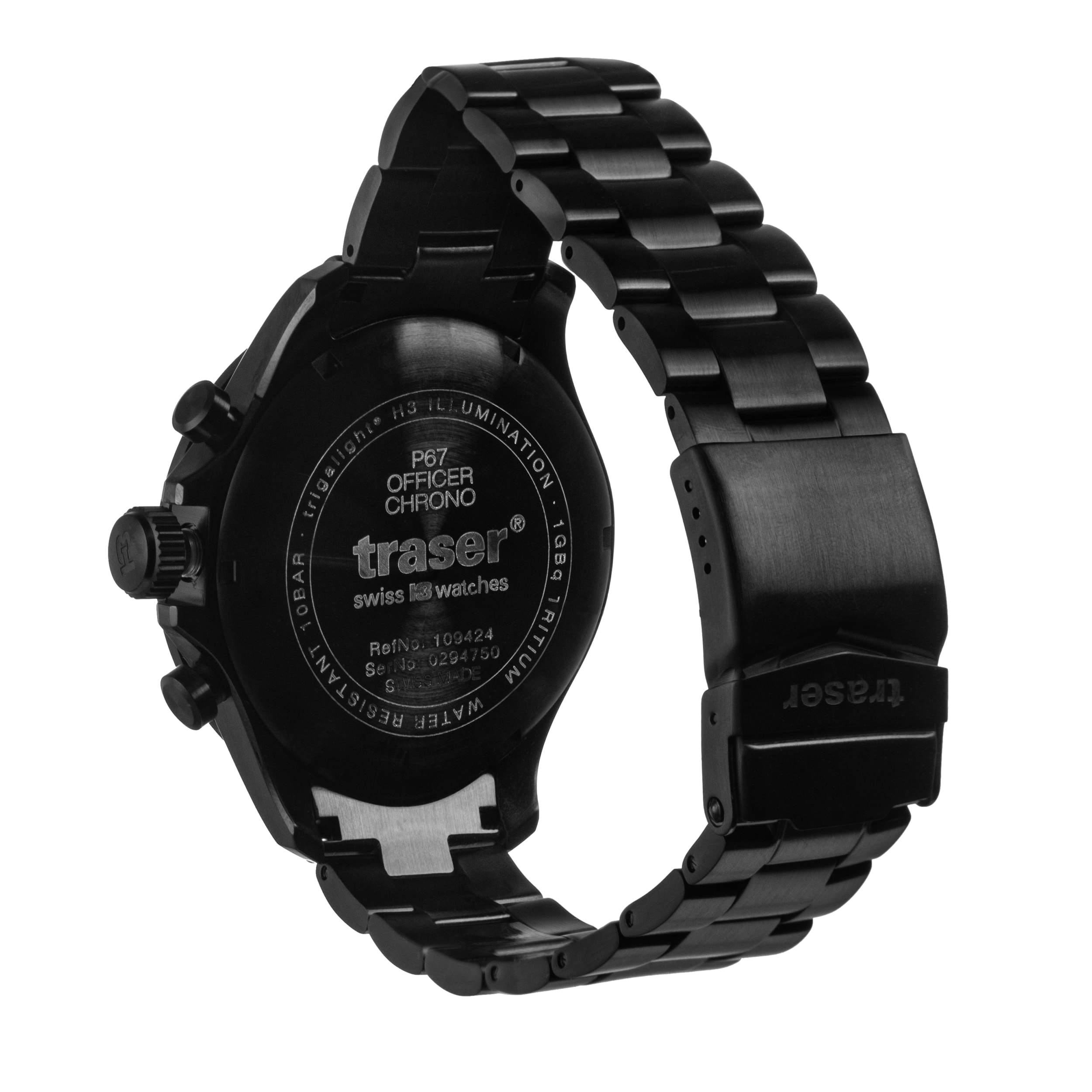 Zegarek Traser P67 Officer Pro Chronograph SS - Black