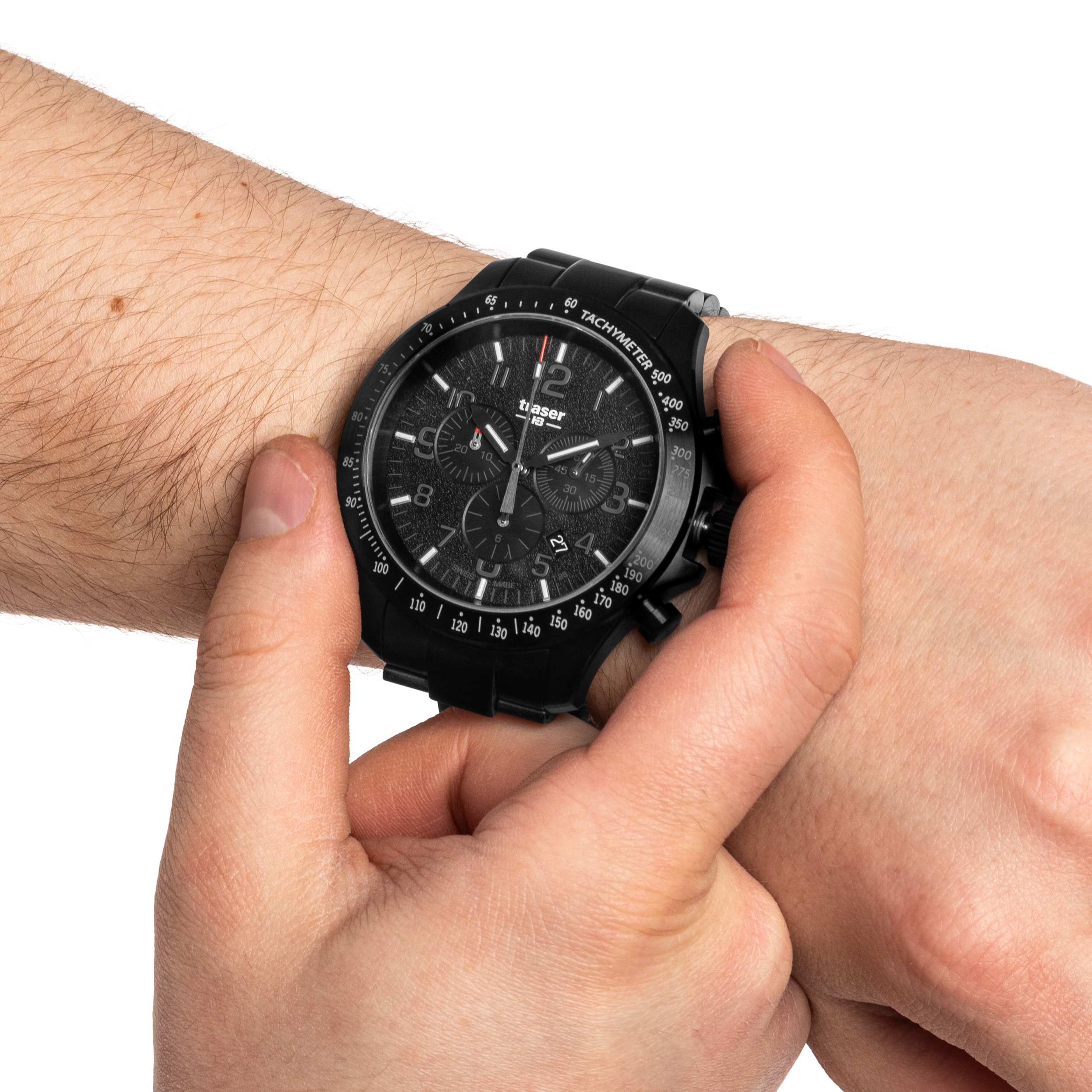 Zegarek Traser P67 Officer Pro Chronograph SS - Black