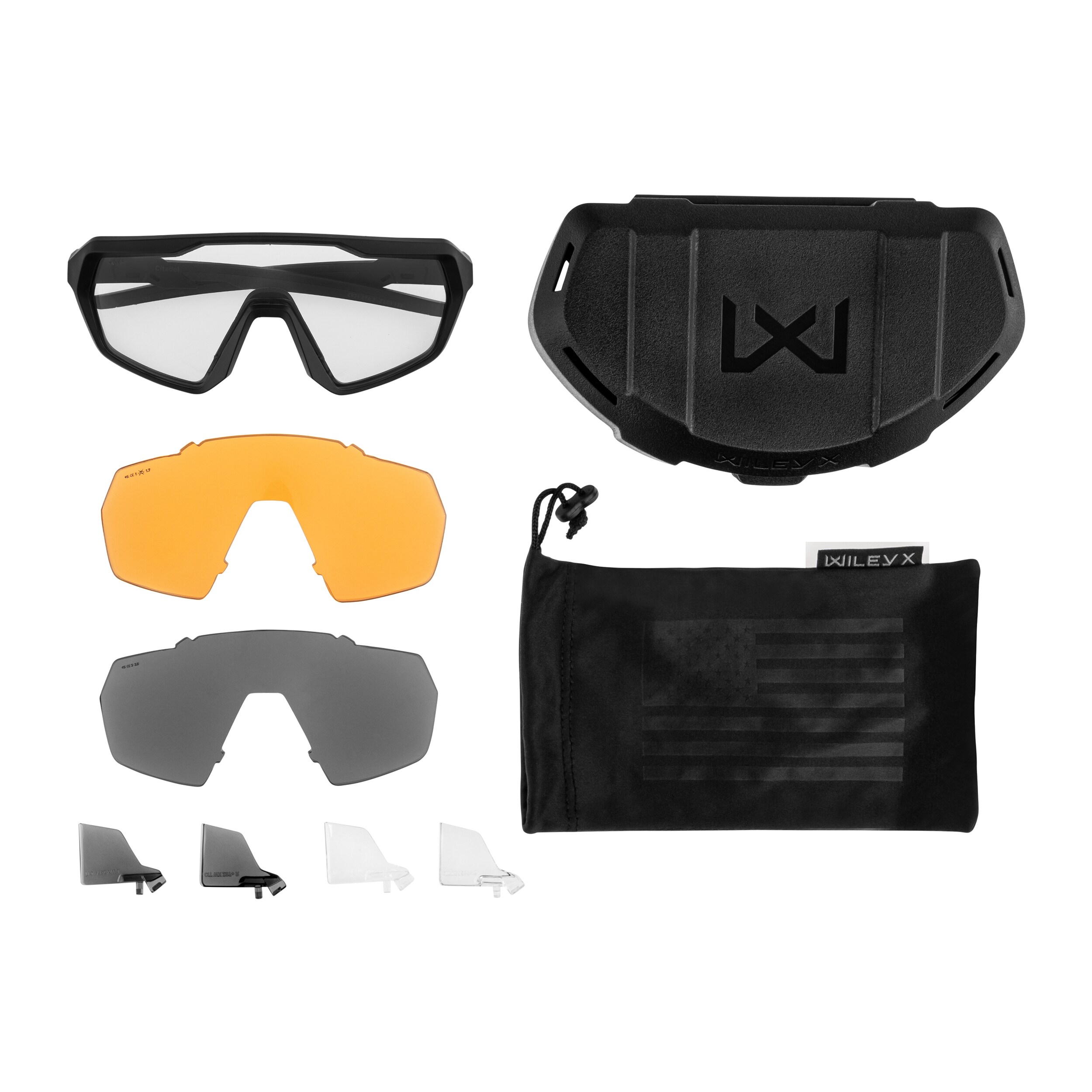 Okulary taktyczne Wiley X Citadel Set 3in1- Grey/Clear/Light/Matte Black