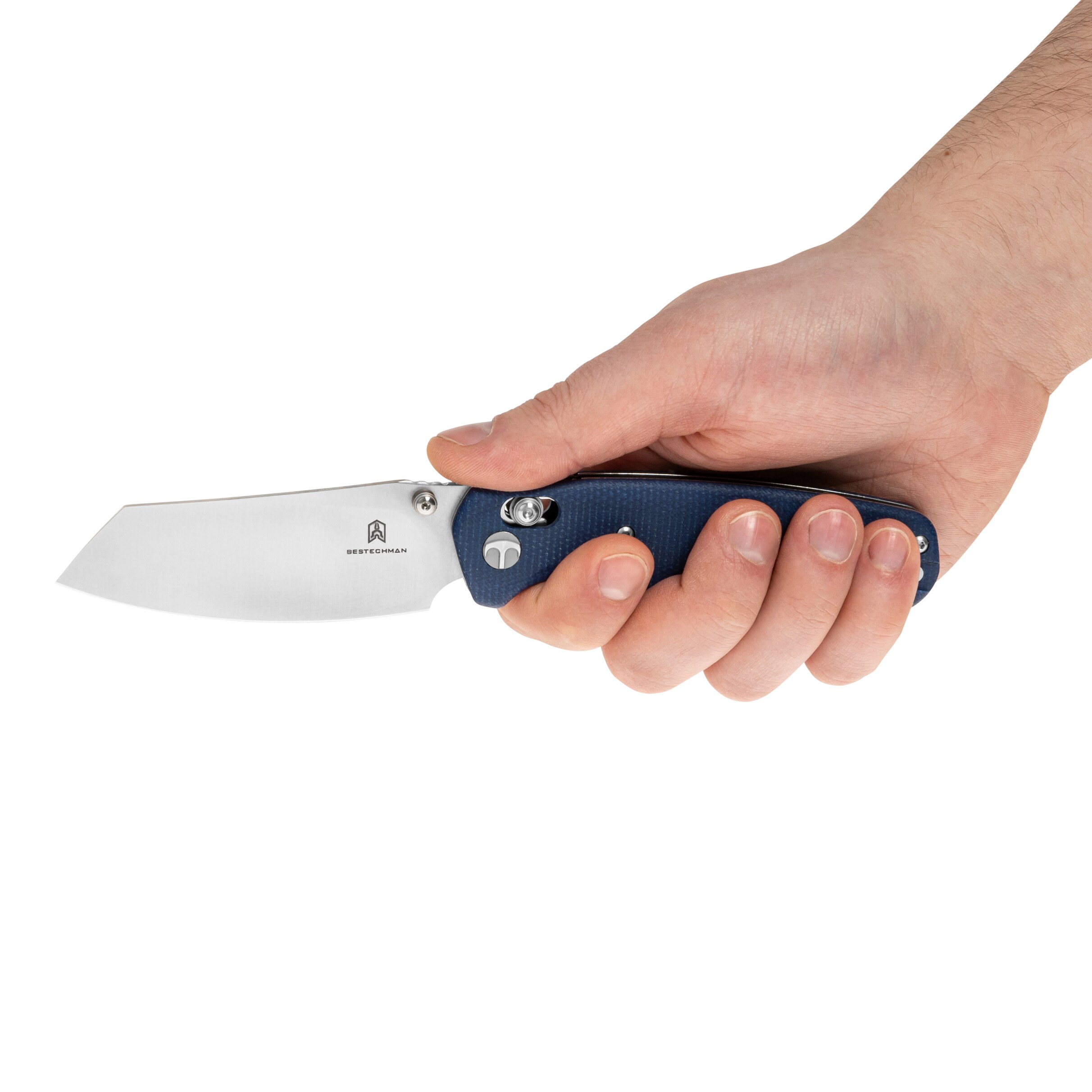 Nóż składany Bestechman Cicada's Wing Micarta - Blue/Satin