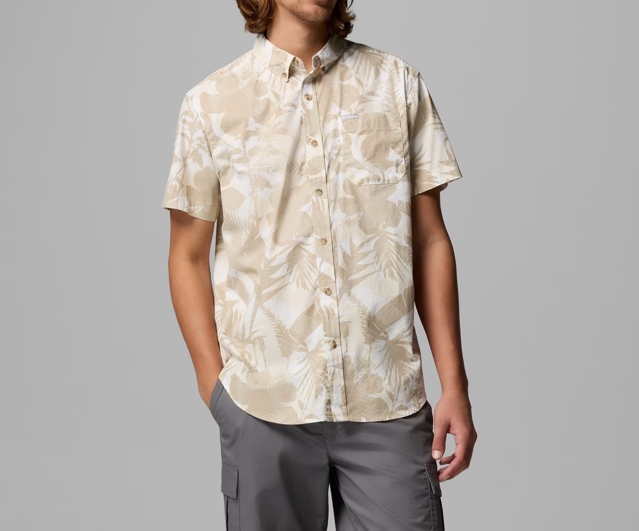 Koszula Columbia Rapid Rivers Printed Short Sleeve - Sea Salt/Botaniflage