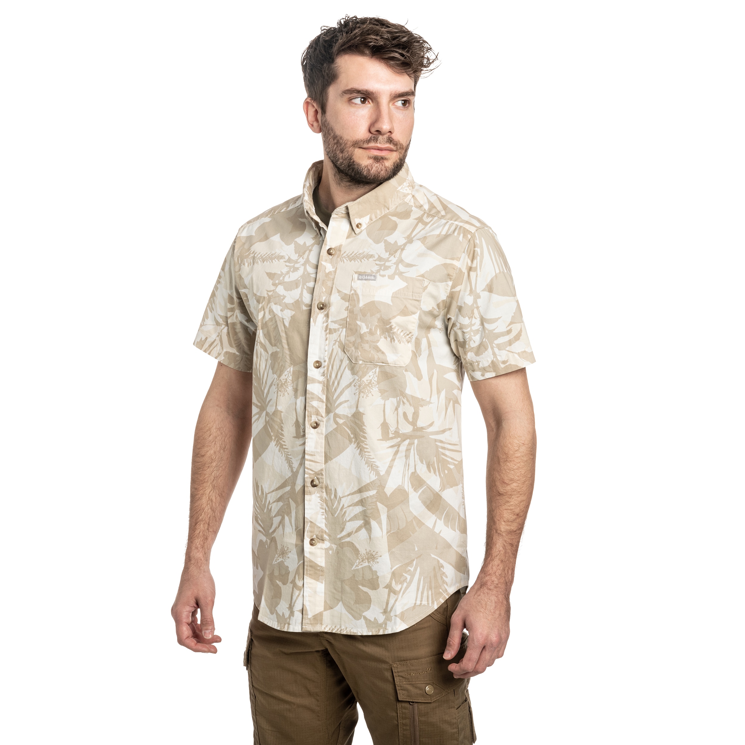 Koszula Columbia Rapid Rivers Printed Short Sleeve - Sea Salt/Botaniflage