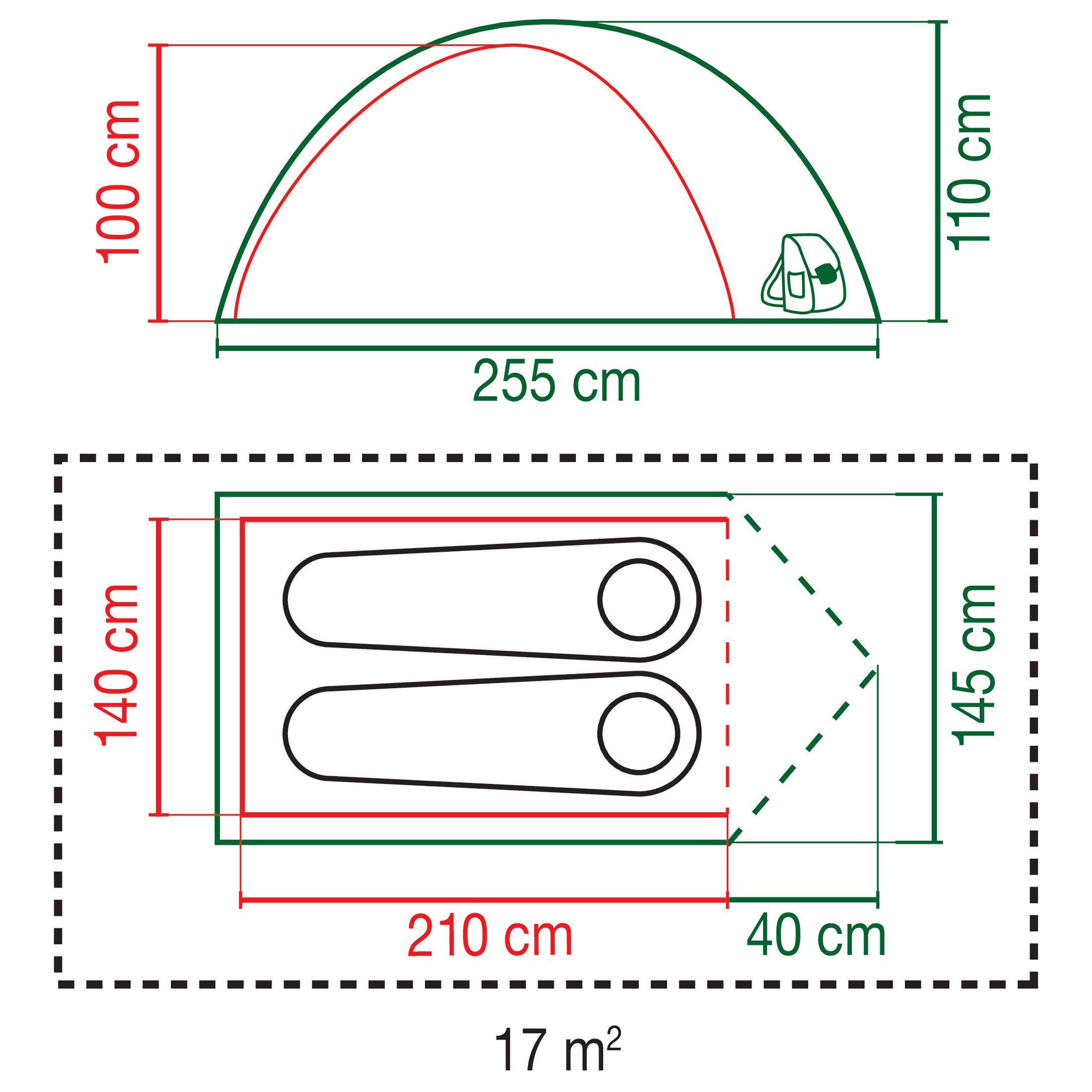 Namiot 2-osobowy Coleman Darwin 2 Plus BlackOut