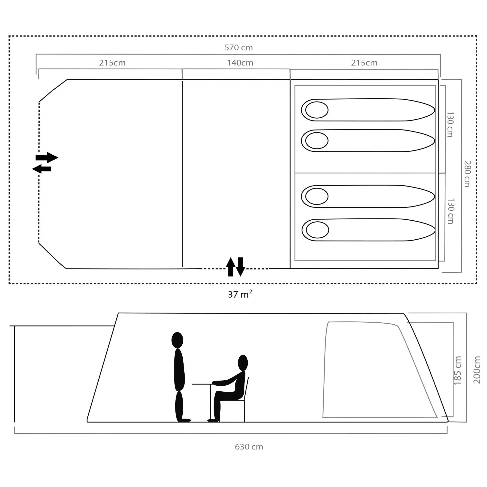 Namiot 4-osobowy Coleman Fastpitch Victoria Falls 4 BlackOut