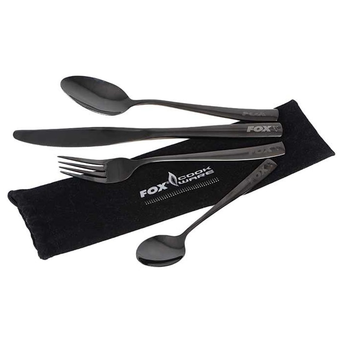 Zestaw sztućców Fox Cookware Stainless Cultery Set - Black