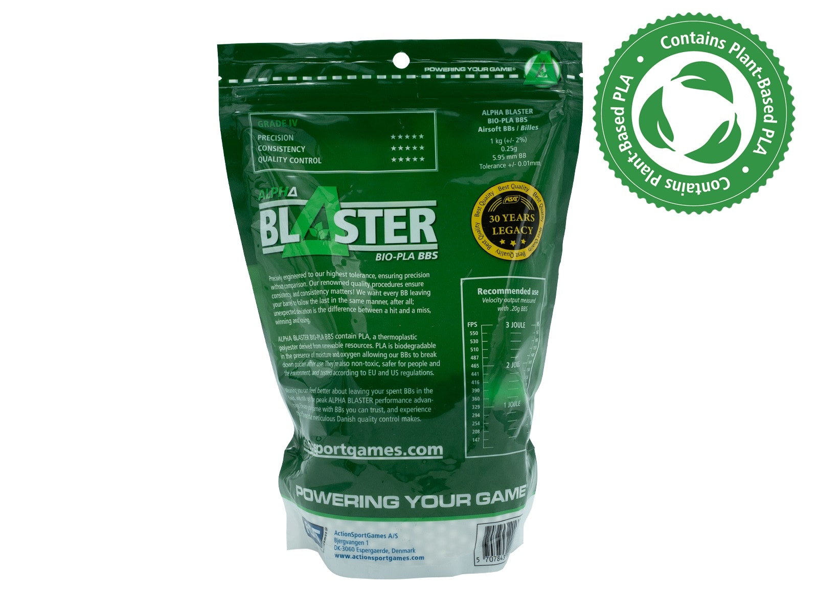 Kulki ASG biodegradowalne Alpha Blaster 0,25 g 1 kg