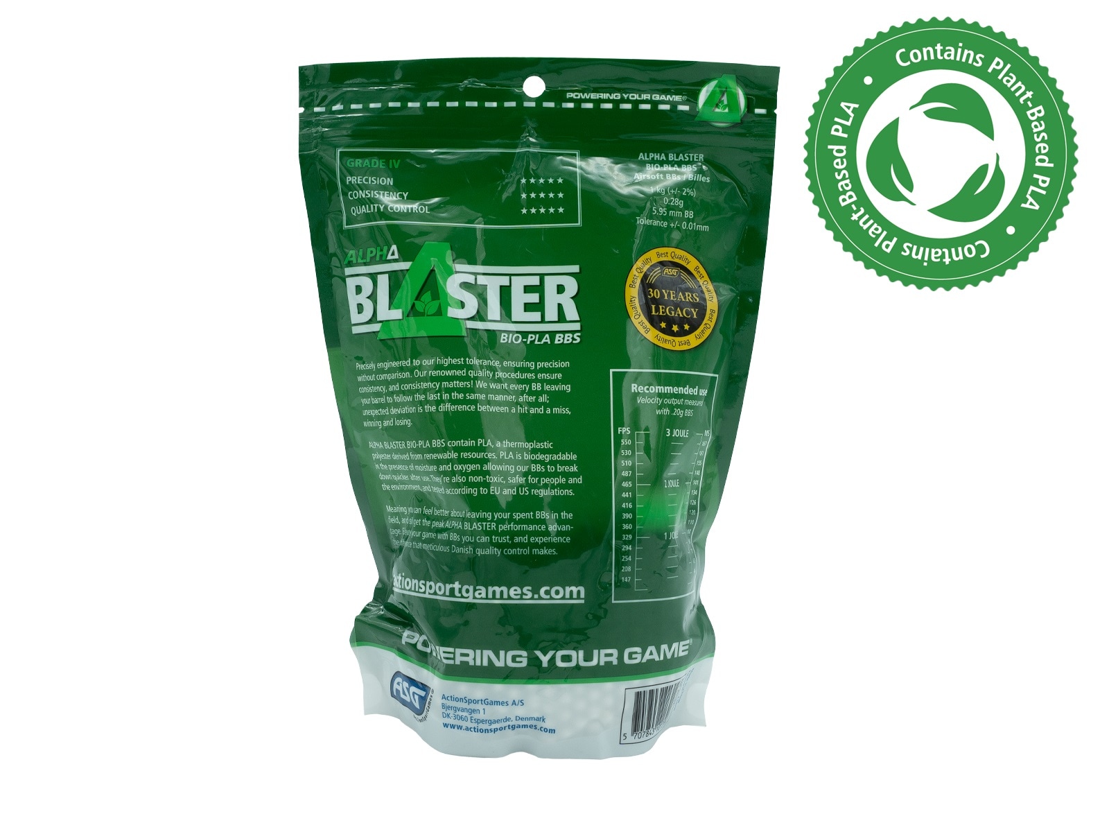 Kulki ASG biodegradowalne Alpha Blaster 0,28 g 1 kg