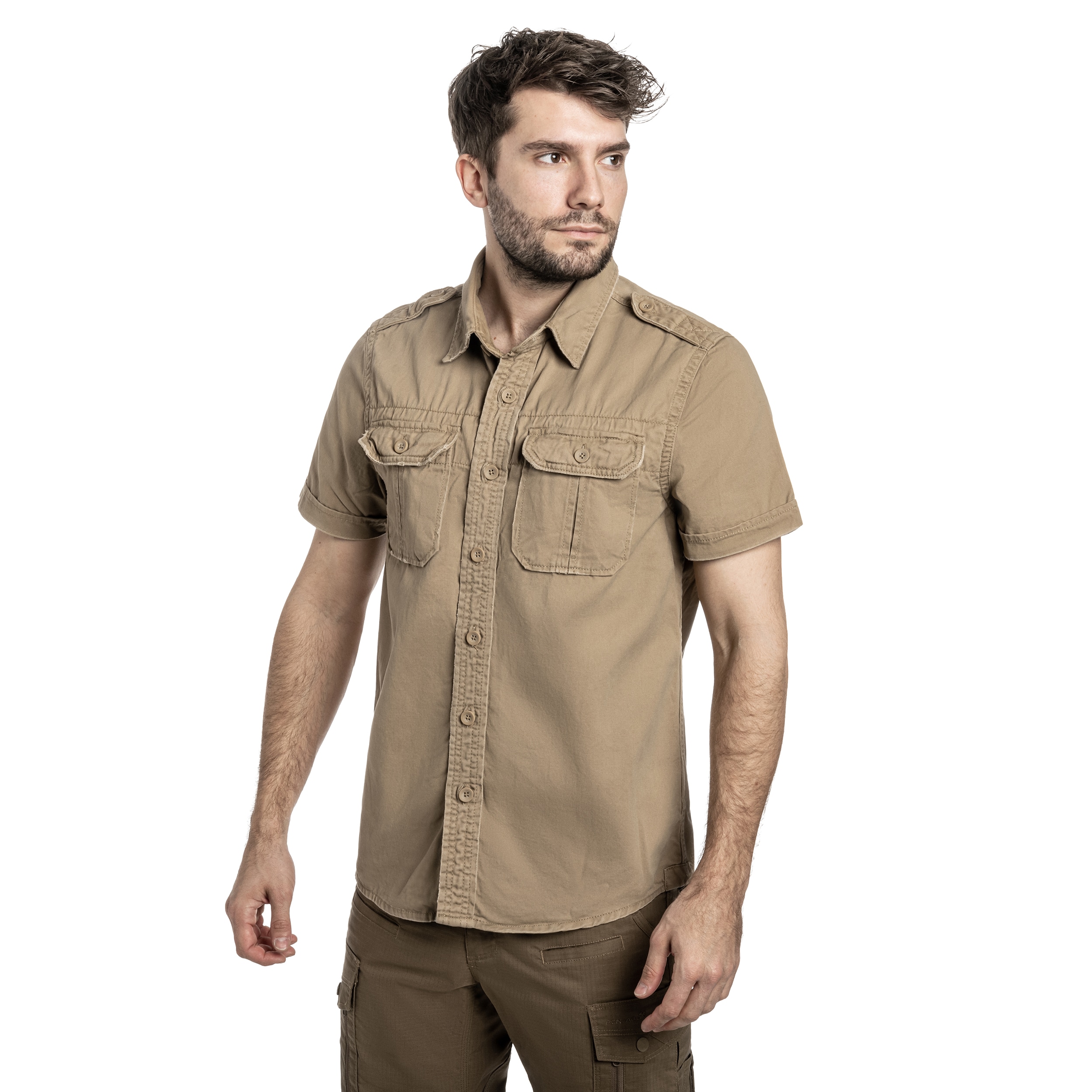 Koszula Brandit Vintage Short Sleeve - Camel