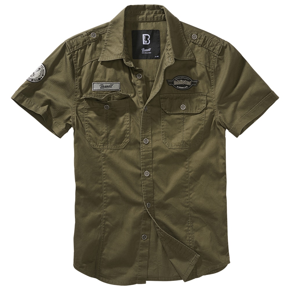 Koszula Brandit Luis Vintage Short Sleeve - Olive