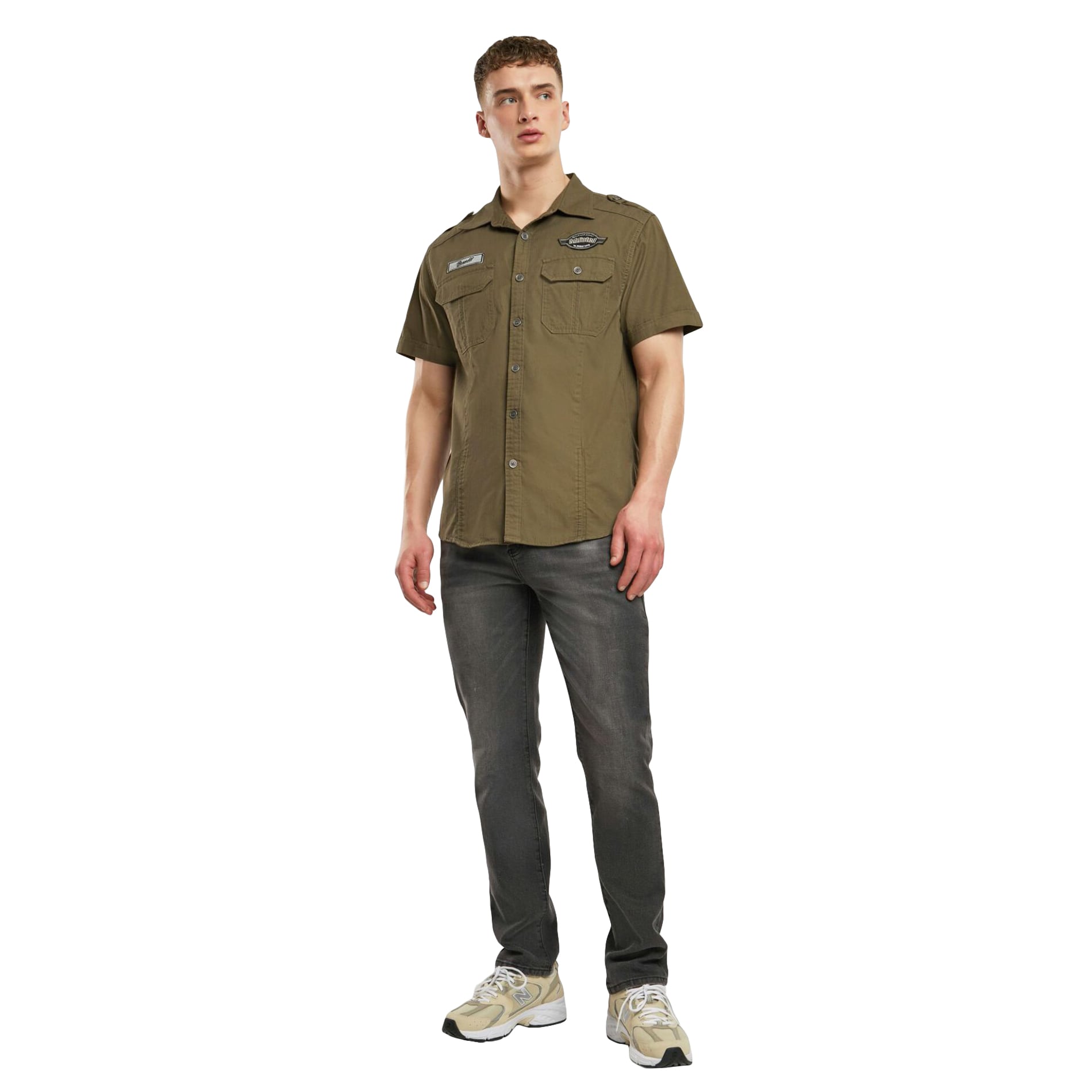 Koszula Brandit Luis Vintage Short Sleeve - Olive