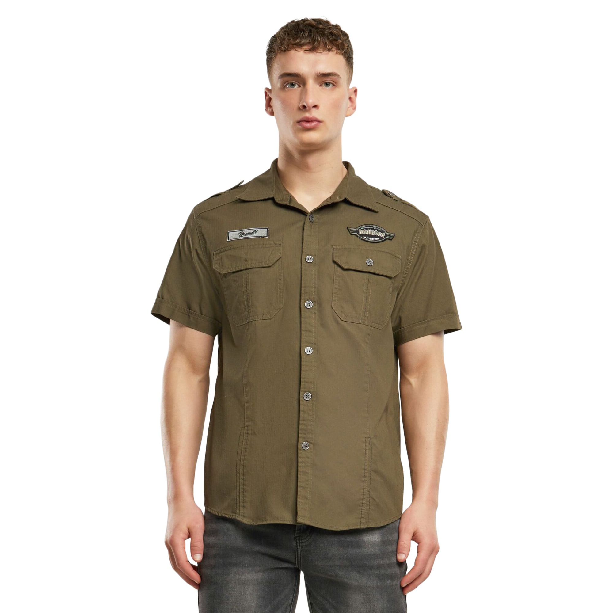 Koszula Brandit Luis Vintage Short Sleeve - Olive