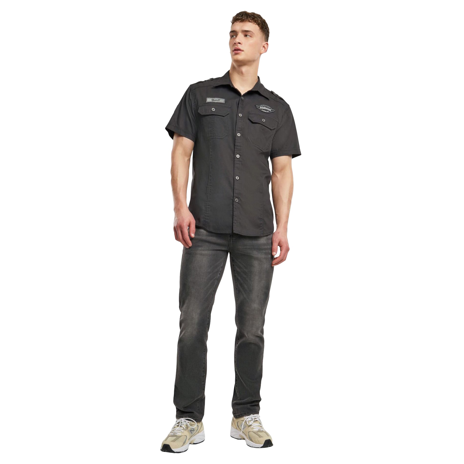 Koszula Brandit Luis Vintage Short Sleeve - Black
