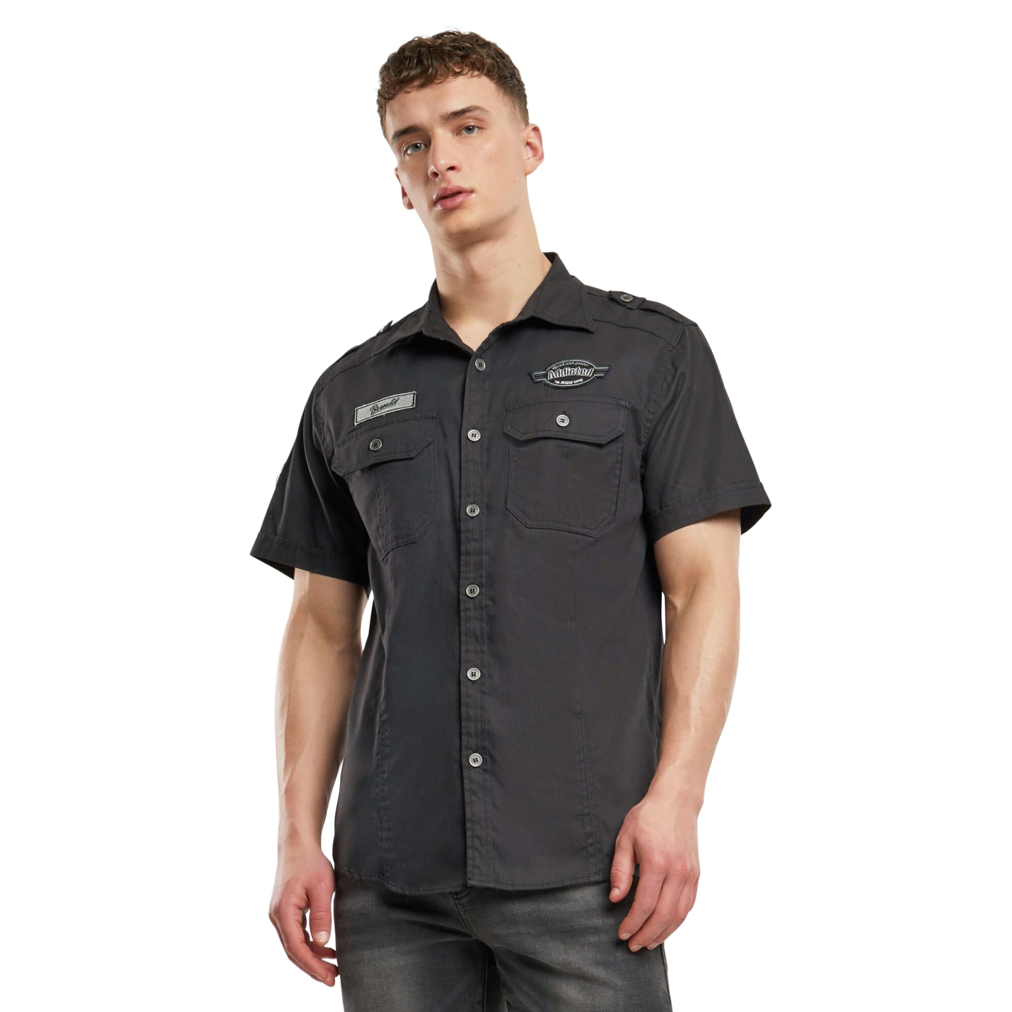 Koszula Brandit Luis Vintage Short Sleeve - Black