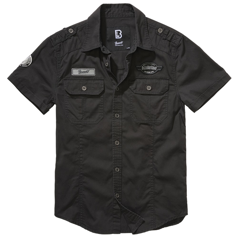 Koszula Brandit Luis Vintage Short Sleeve - Black
