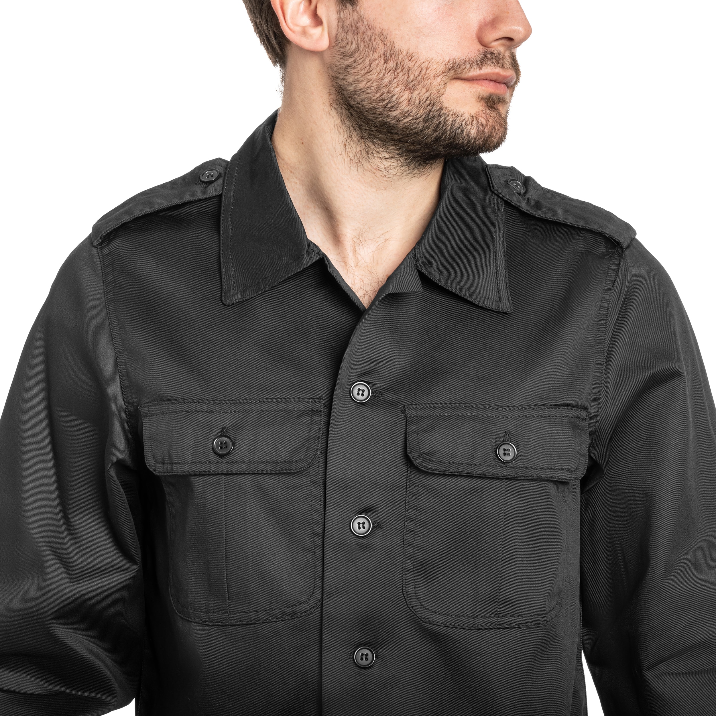 Koszula Brandit US Hemd Long Sleeve - Black