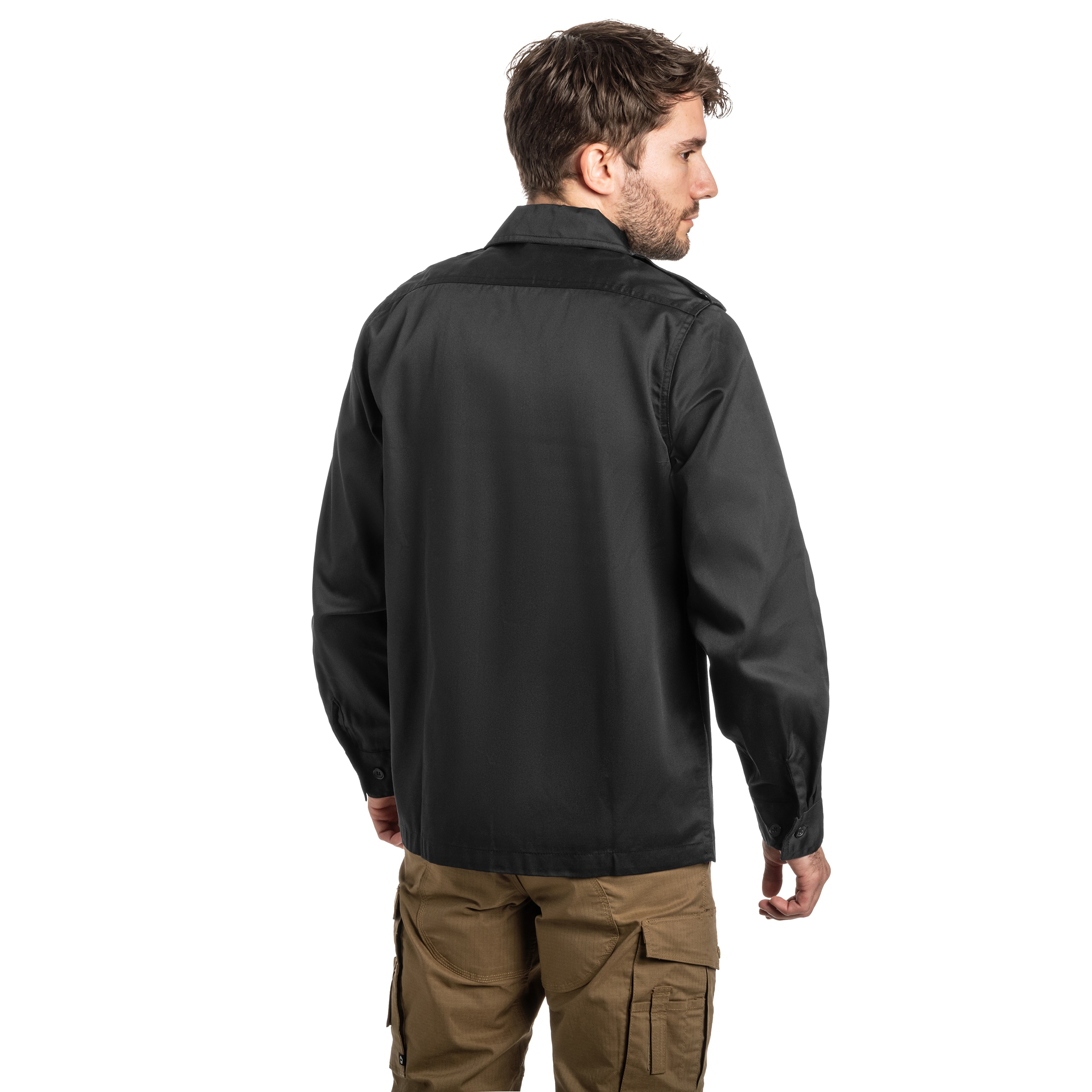 Koszula Brandit US Hemd Long Sleeve - Black