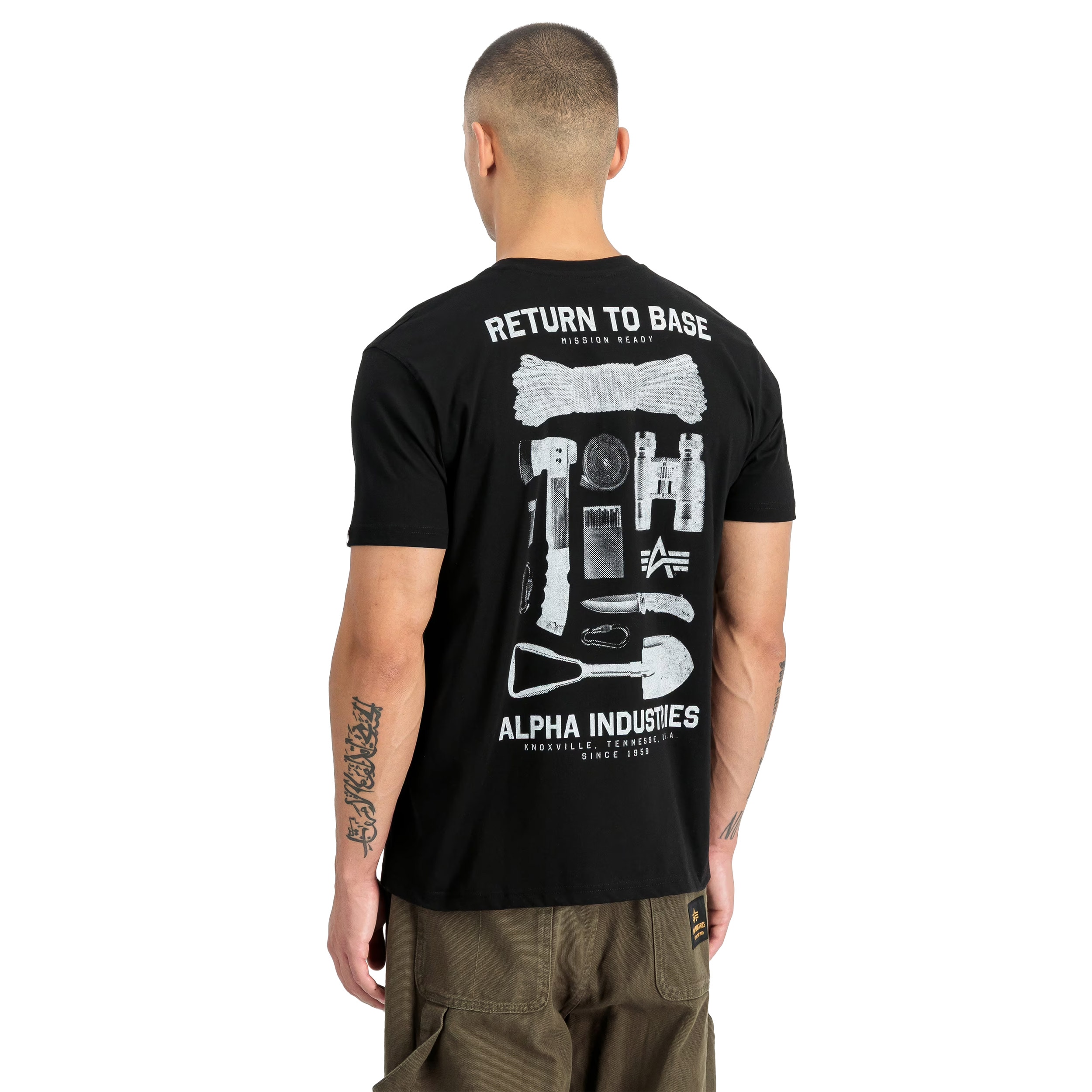 Koszulka T-shirt Alpha Industries Return to Base - Black