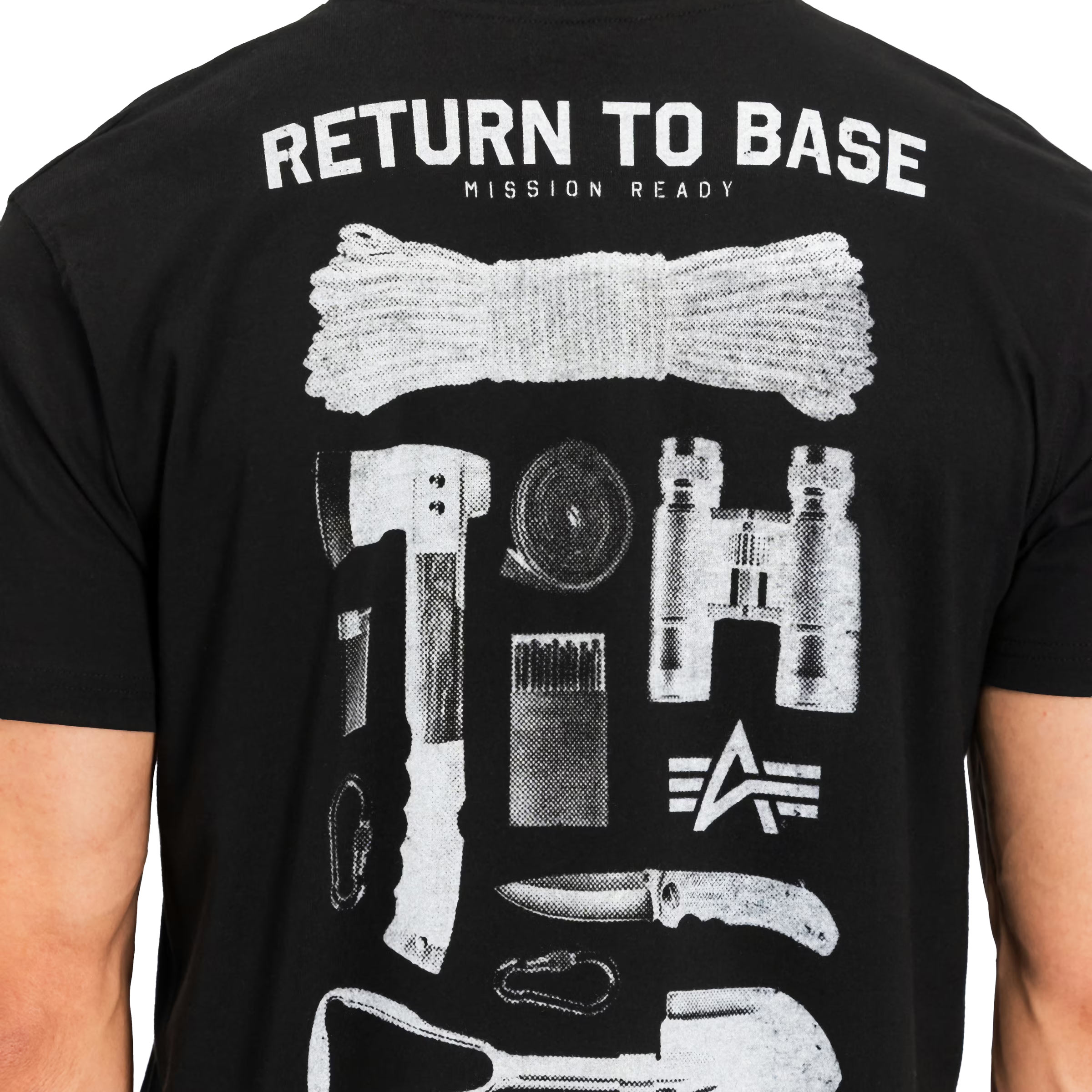 Koszulka T-shirt Alpha Industries Return to Base - Black