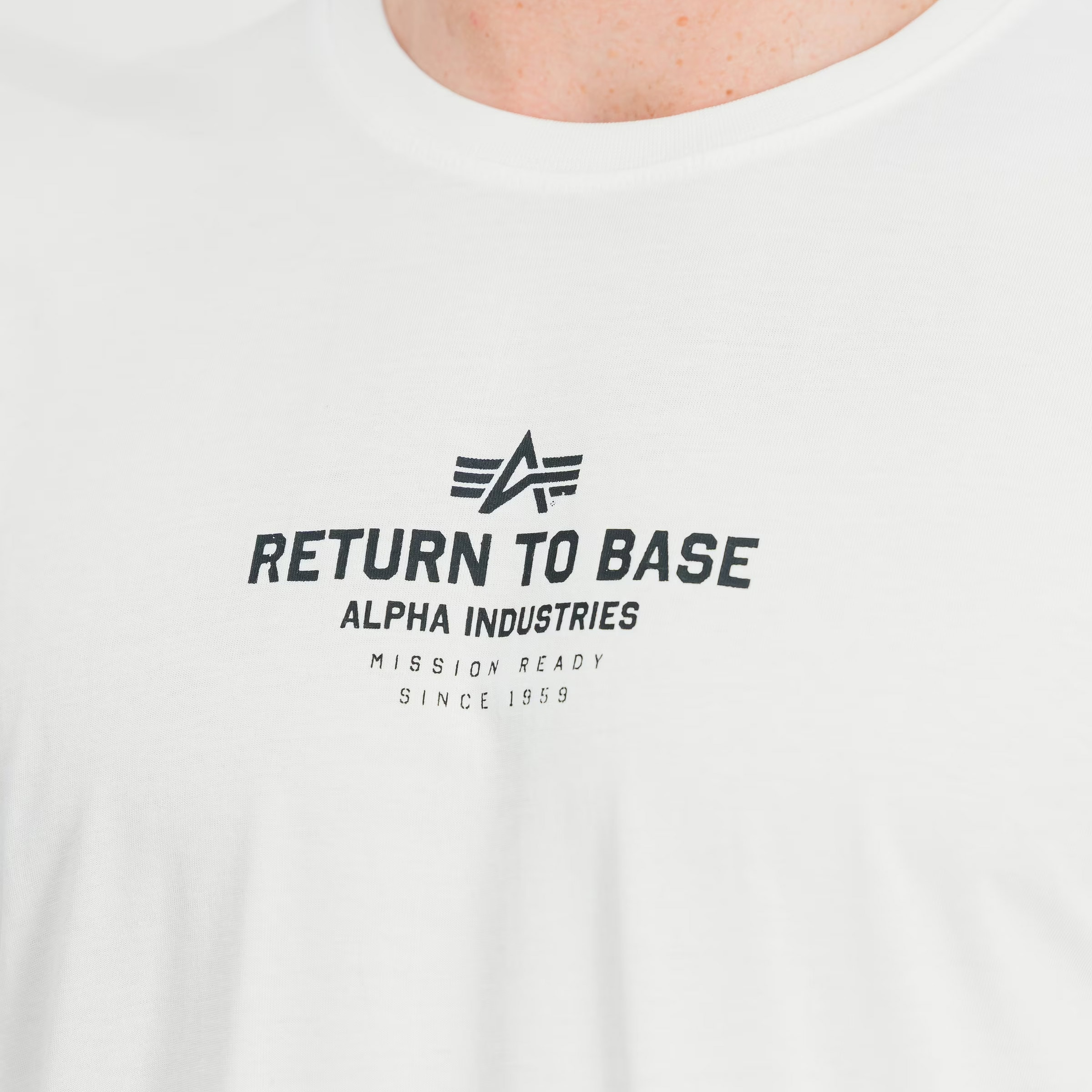 Koszulka T-shirt Alpha Industries Return to Base - White